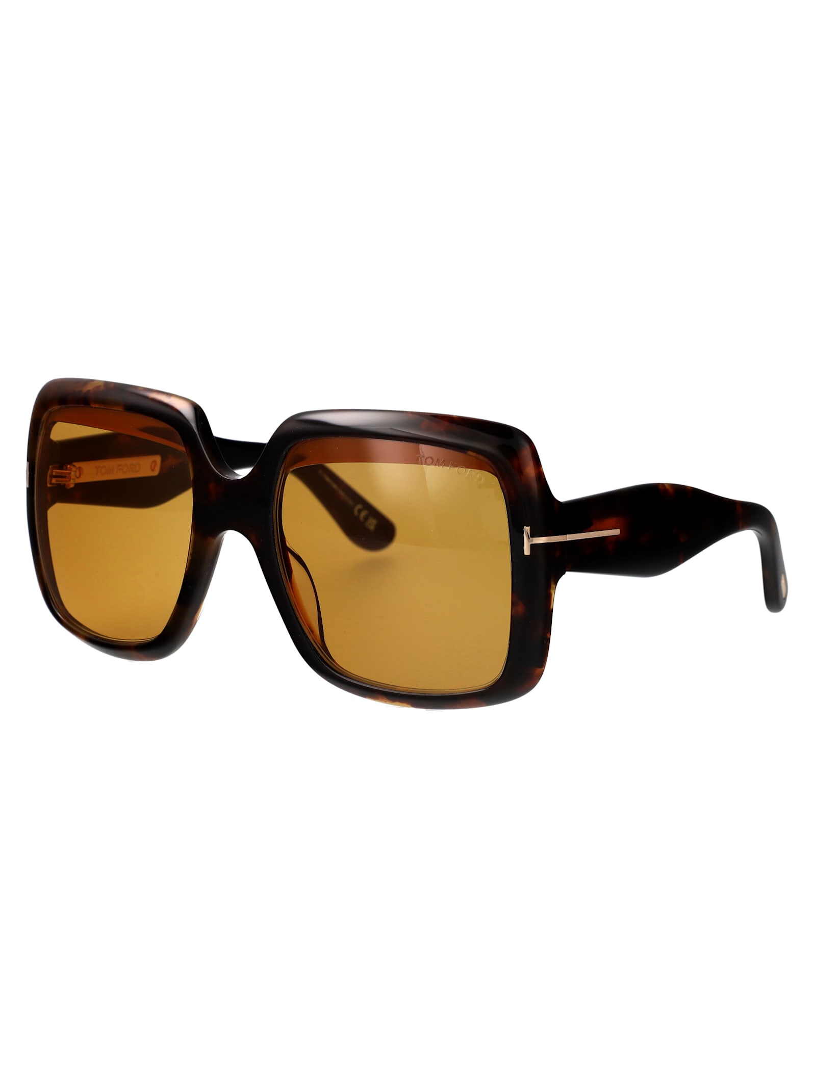 Tom Ford Eyewear Square-frame Sunglasses In 52e Havana