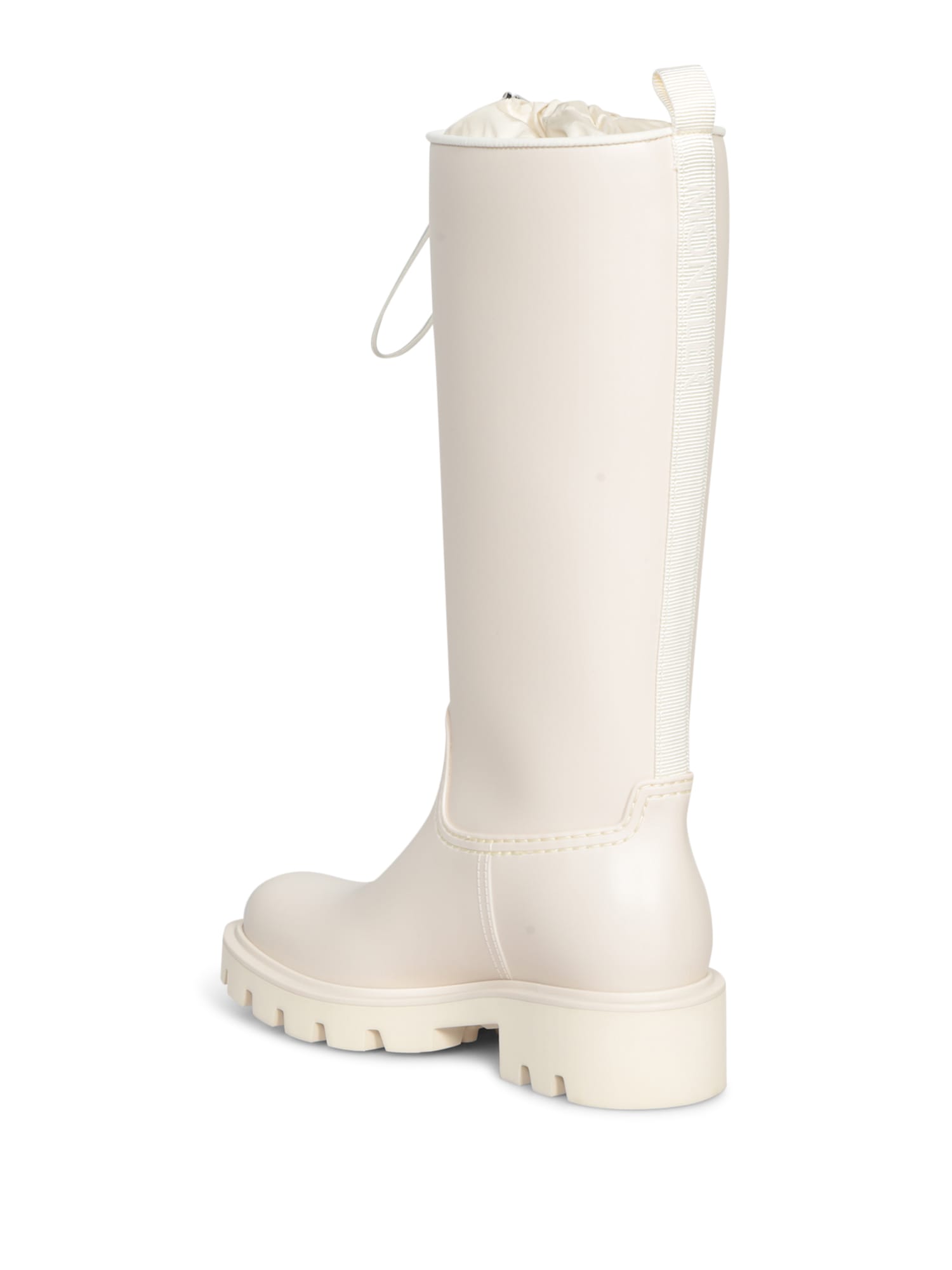 Shop Moncler White Kickstream Rain Boots