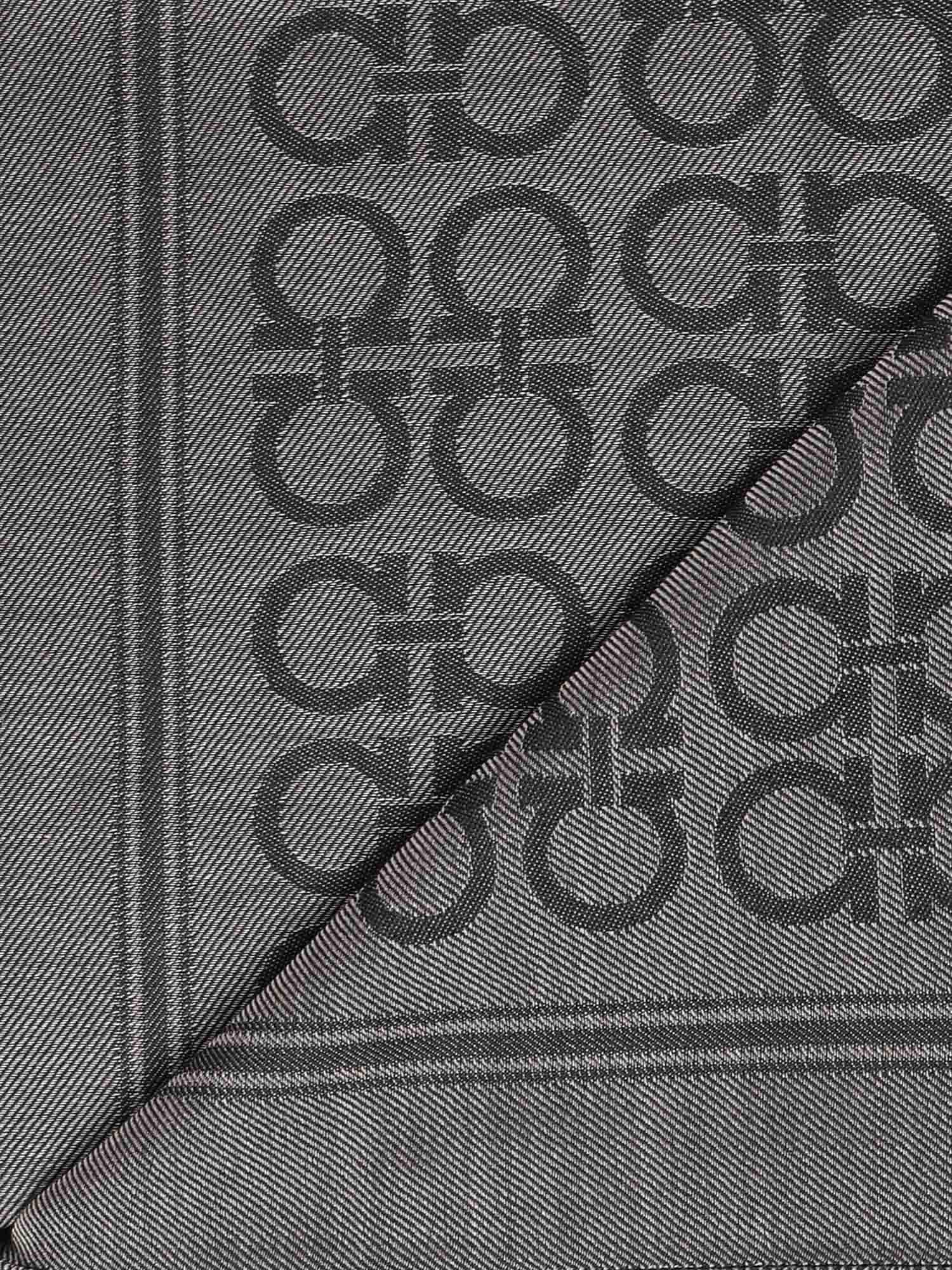 Ferragamo Gancini Square Stole In Gray