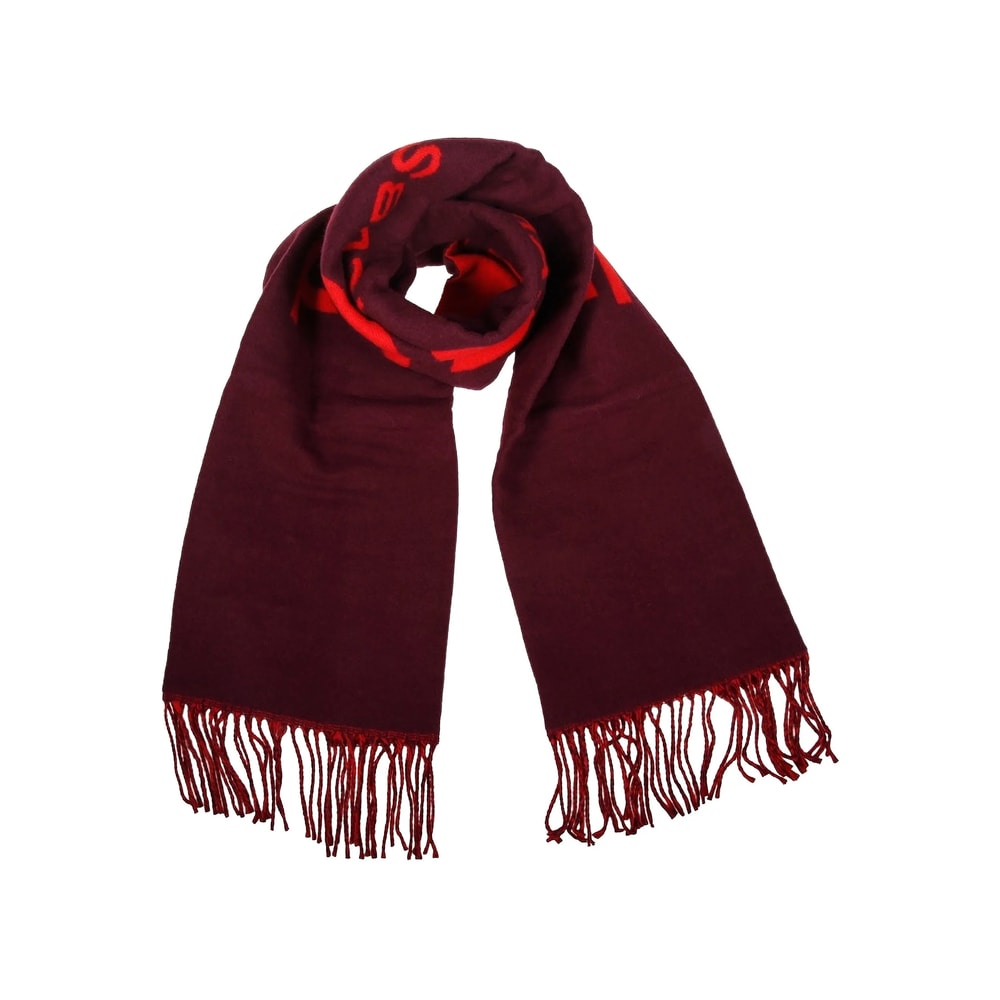 Marc Jacobs Red Wool Blend Fringed Scarf In Red
