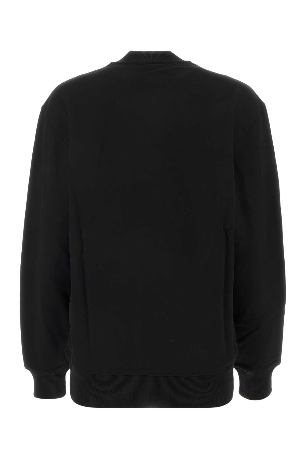 Versace Jeans Couture Black Cotton Sweatshirt In G89