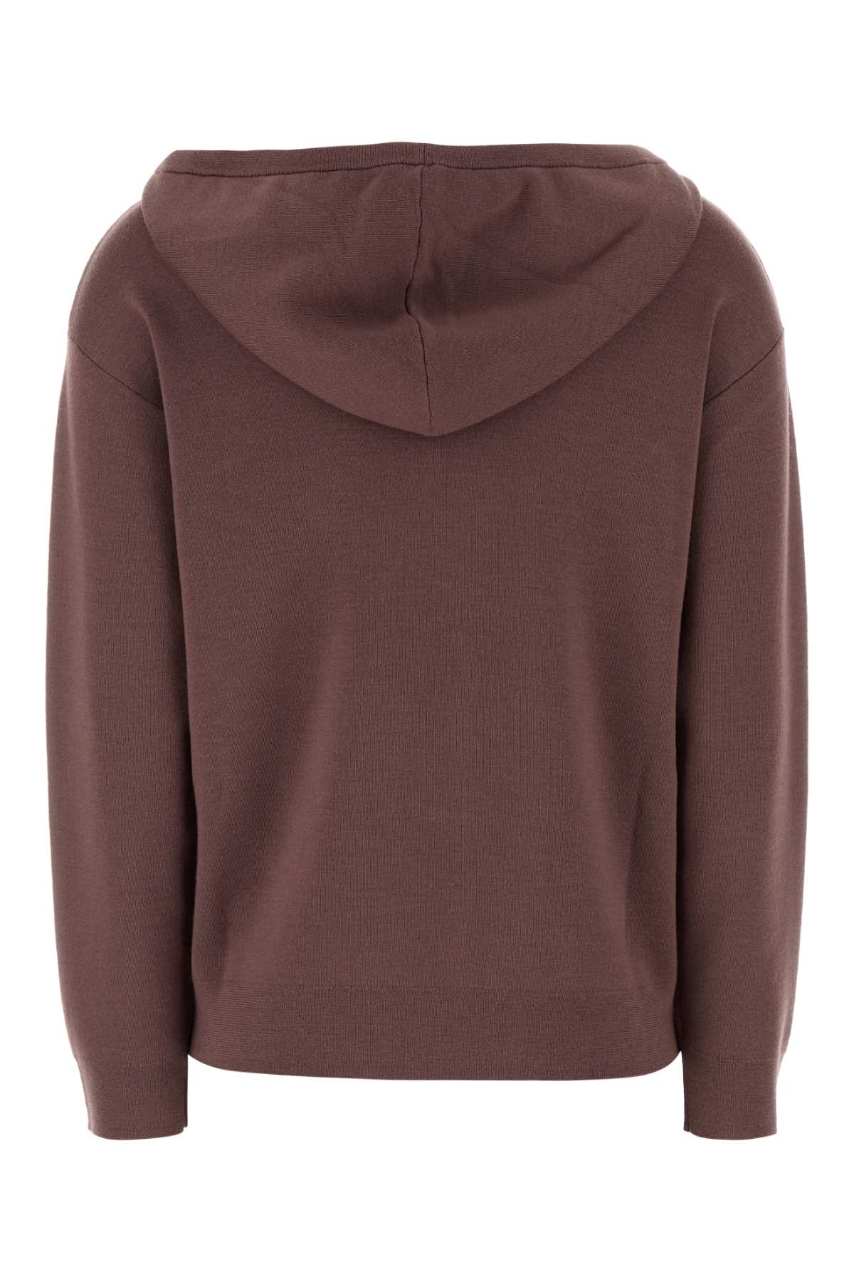 Max Mara Felpa Sfinge In Lana Prugna  Donna In Malva