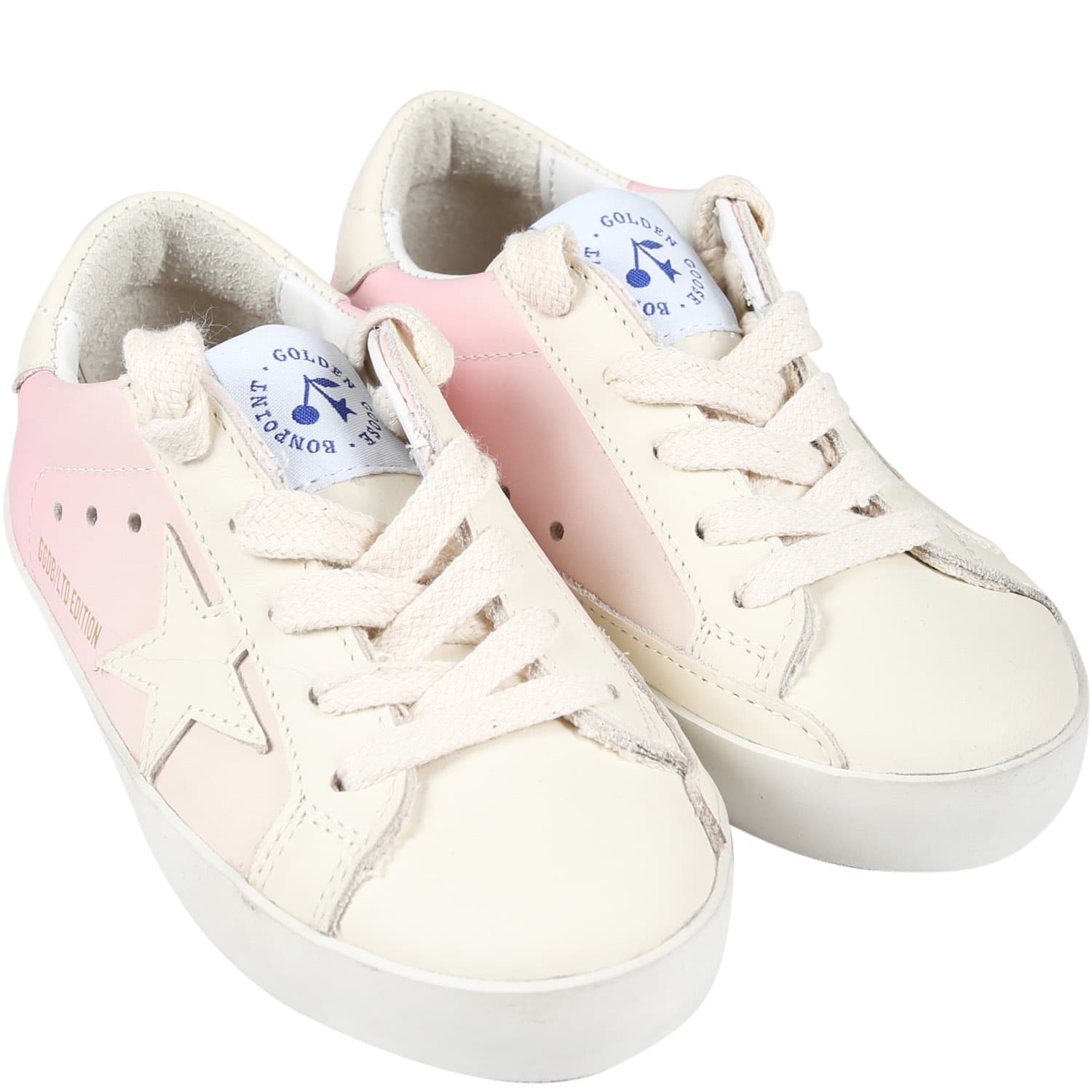 Shop Bonpoint Pink Sneakers For Girl With Star