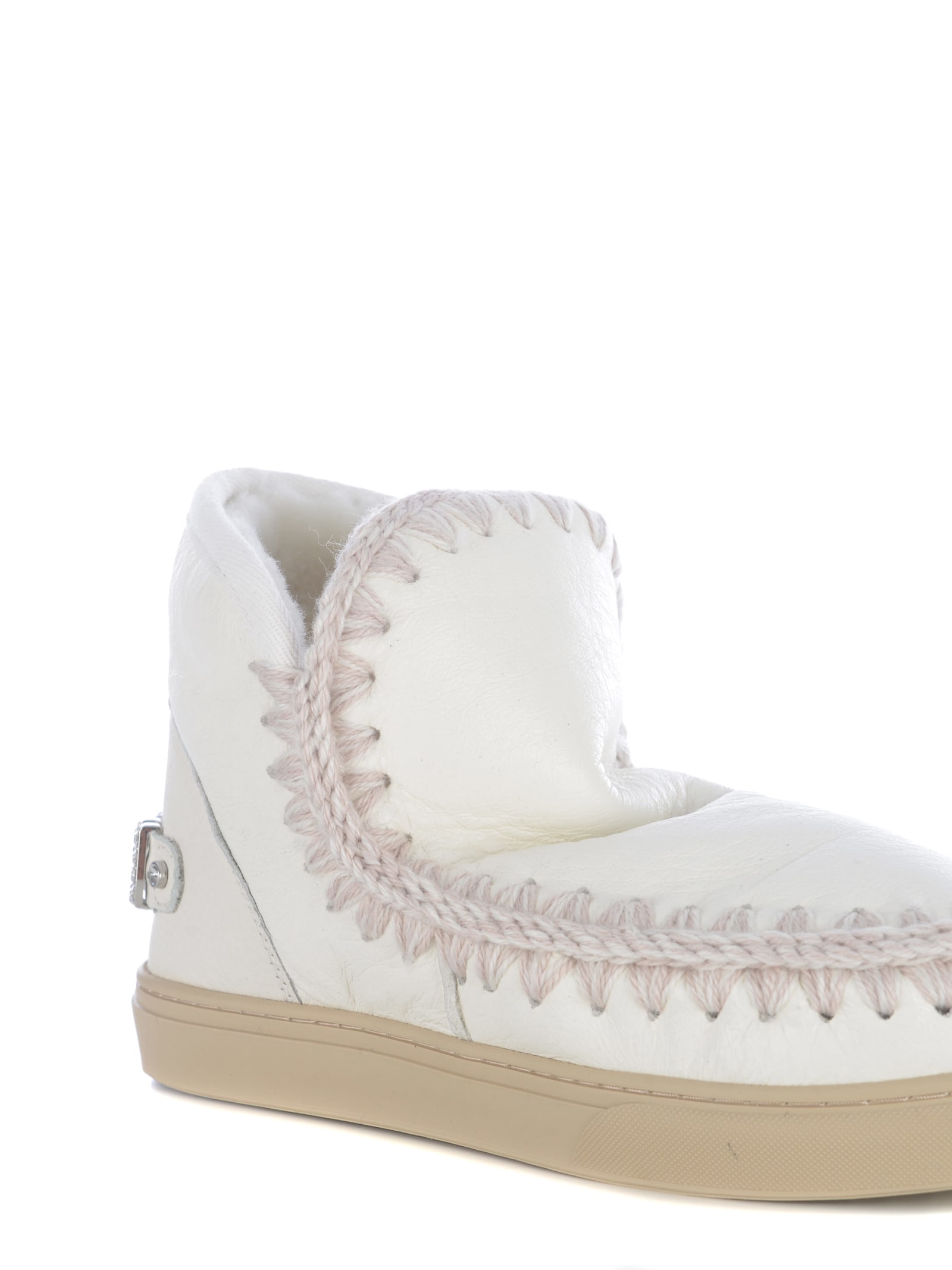 Shop Mou Boots  Sneakers Strass Made Of Genuine Leather In White