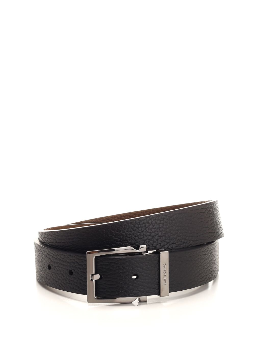 Shop Ferragamo Leather Belt In Black