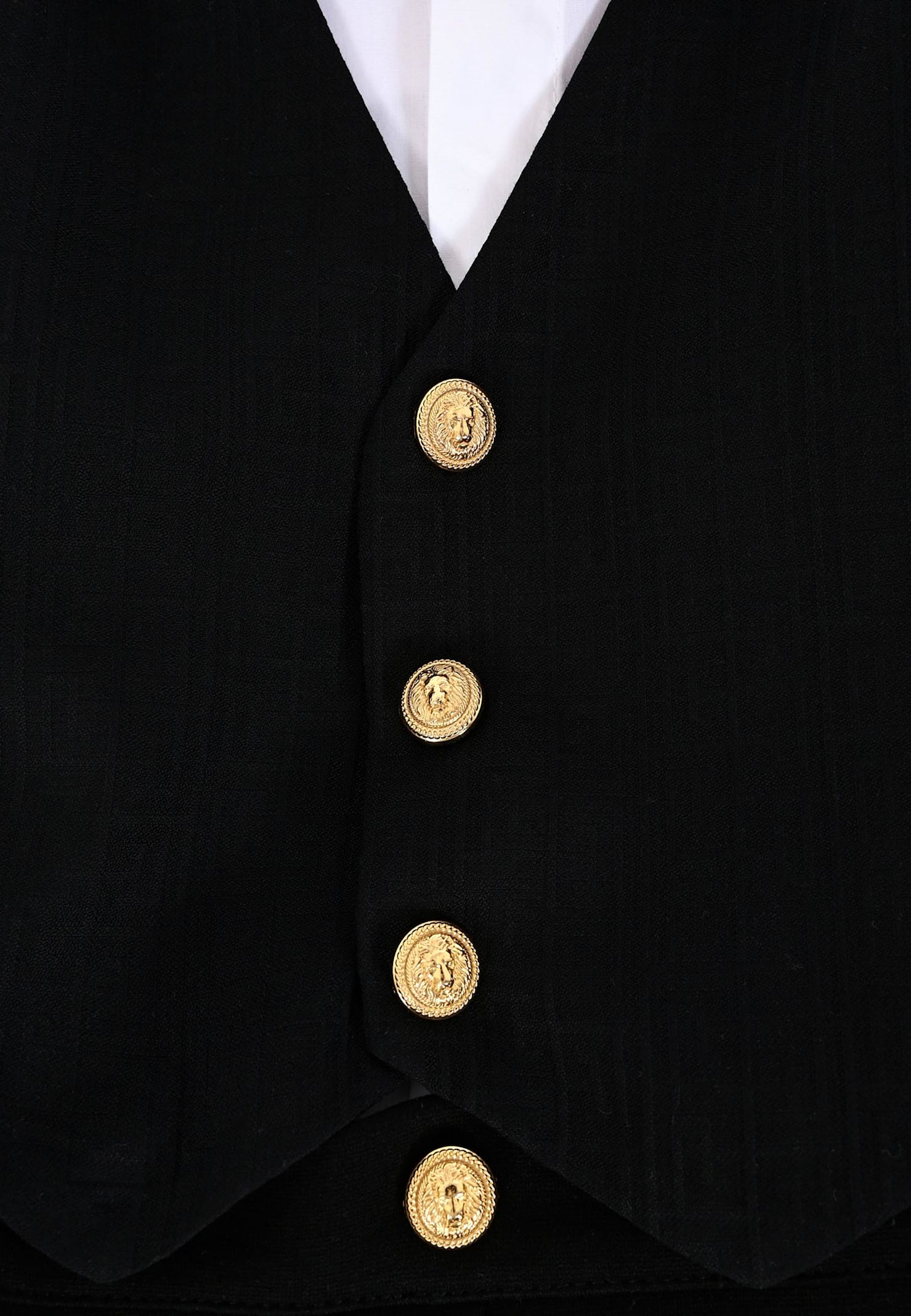 Balmain Black Cotton Suit For Baby Boy With In Black
