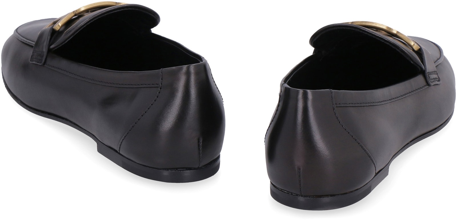 Shop Tod's Kate Leather Loafers In Black