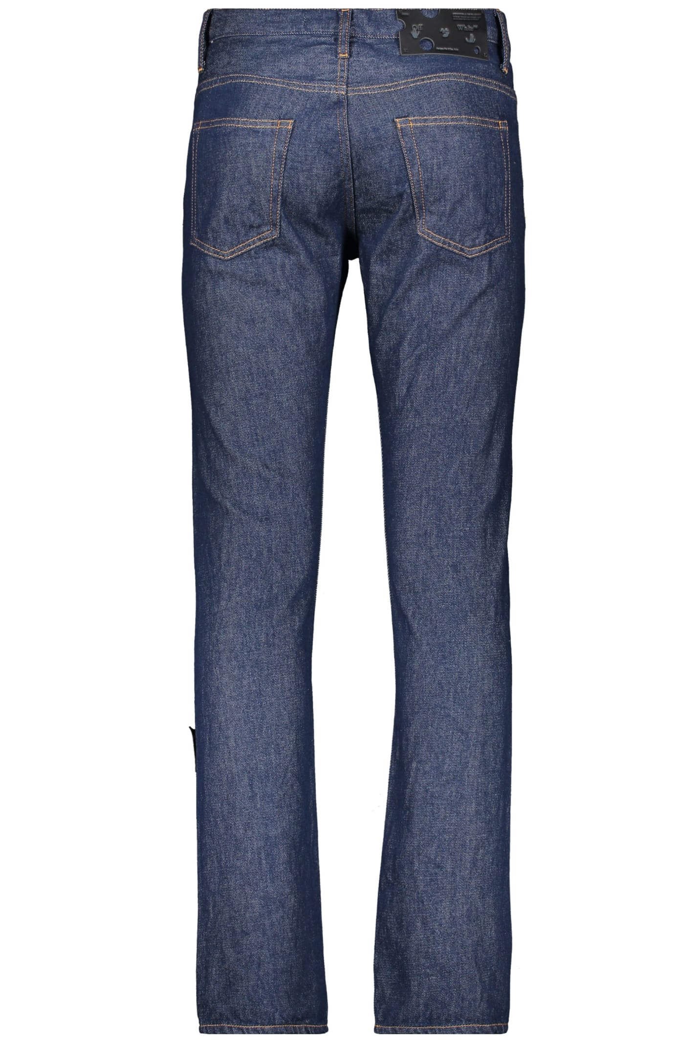 Shop Off-white 5-pocket Slim Fit Jeans In Blue