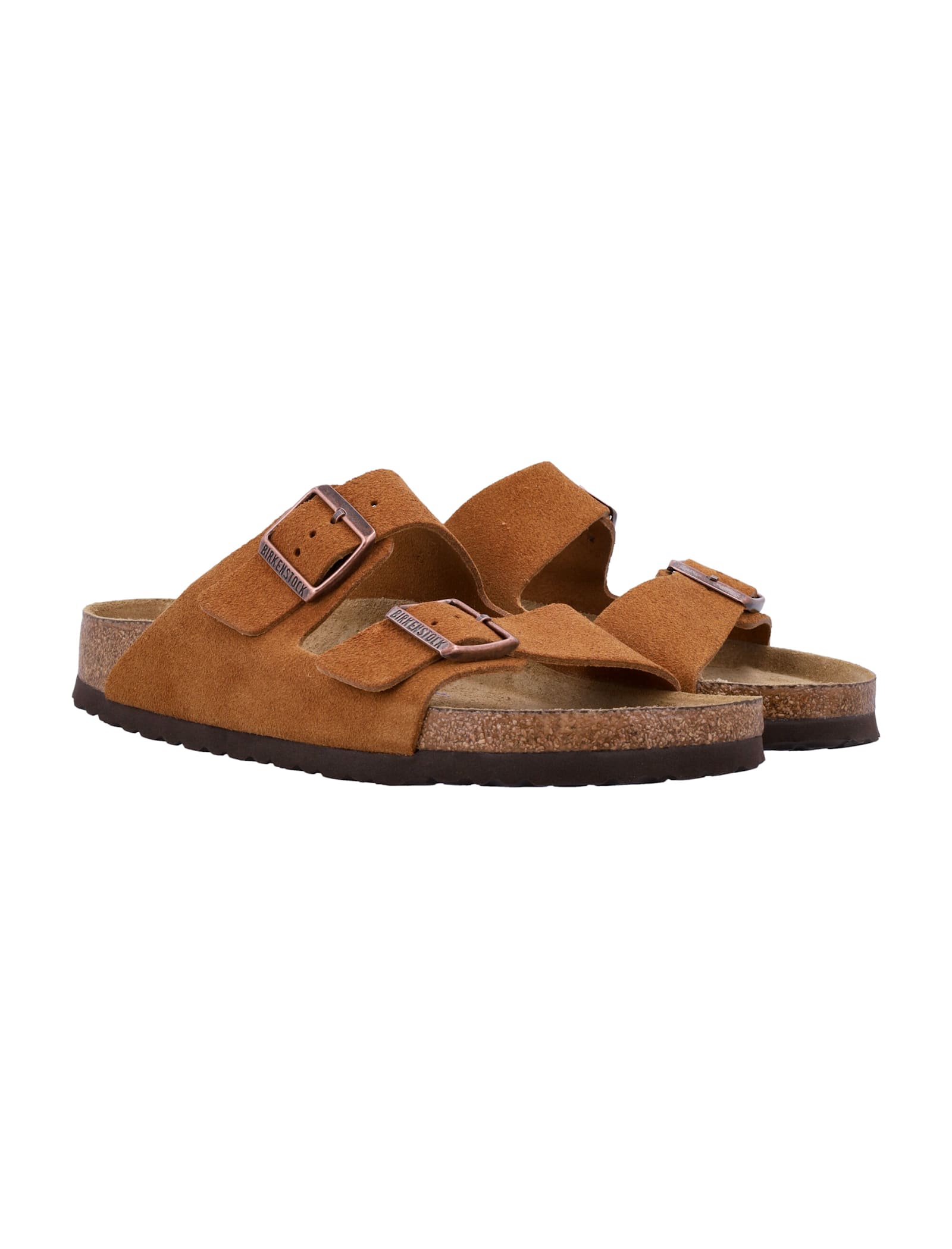 Birkenstock Suede Arizona Sandals Mink Brown In Brown