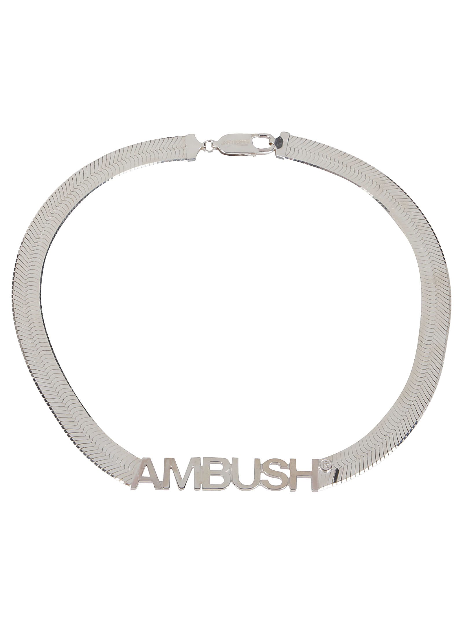 AMBUSH SILVER-TONE STEEL NECKLACE,11314911