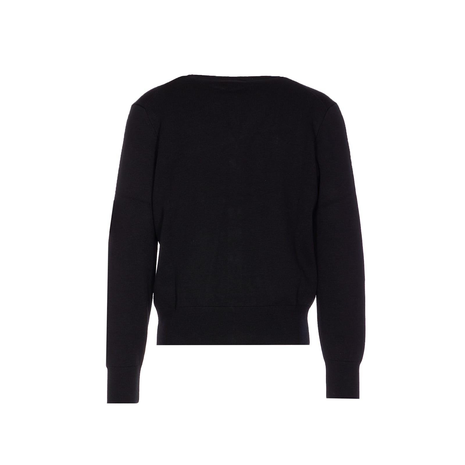 Ami Alexandre Mattiussi V-neckline Cardigan With Ribbed Cuffs And Hem In Black