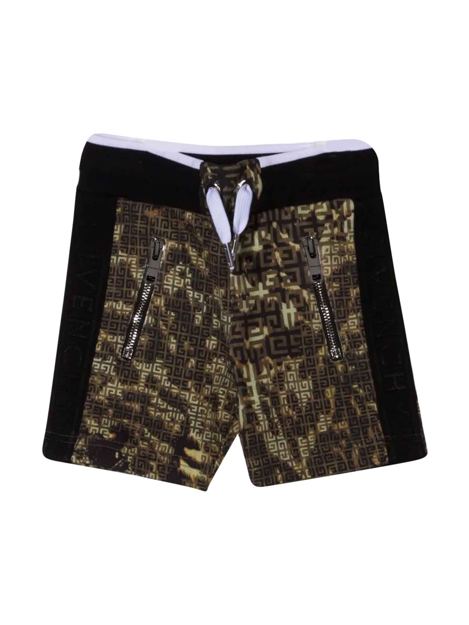 Givenchy Black And Brown Unisex Bermuda Shorts