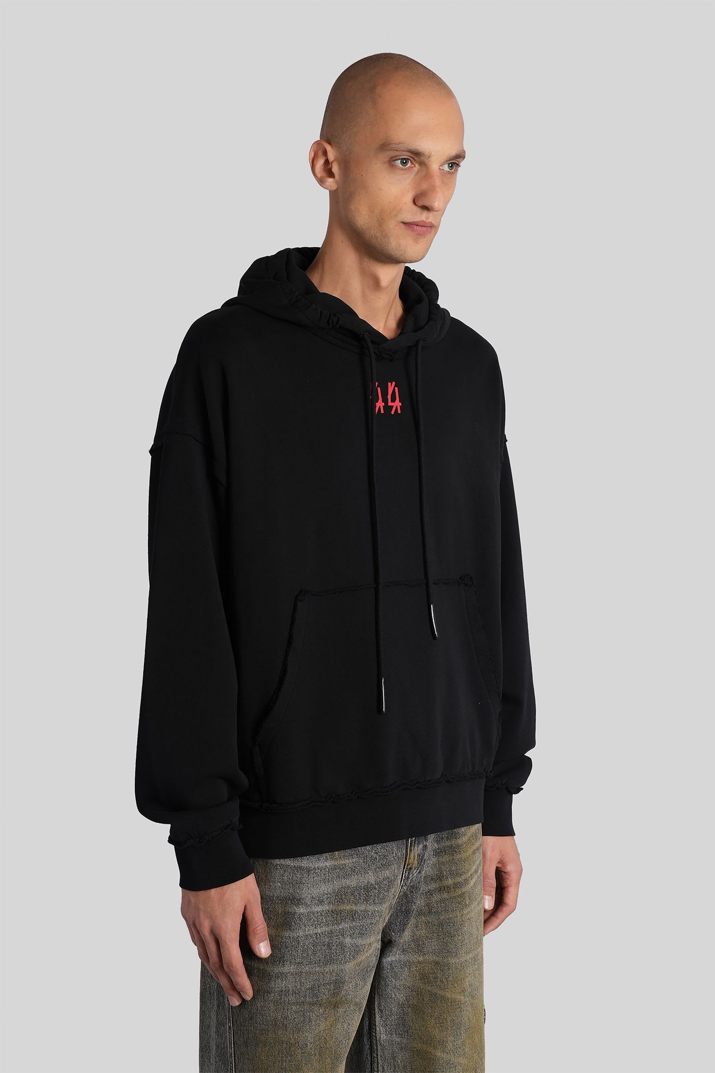 44 Label Group Black Drip Hoodie Sweatshirt In Black