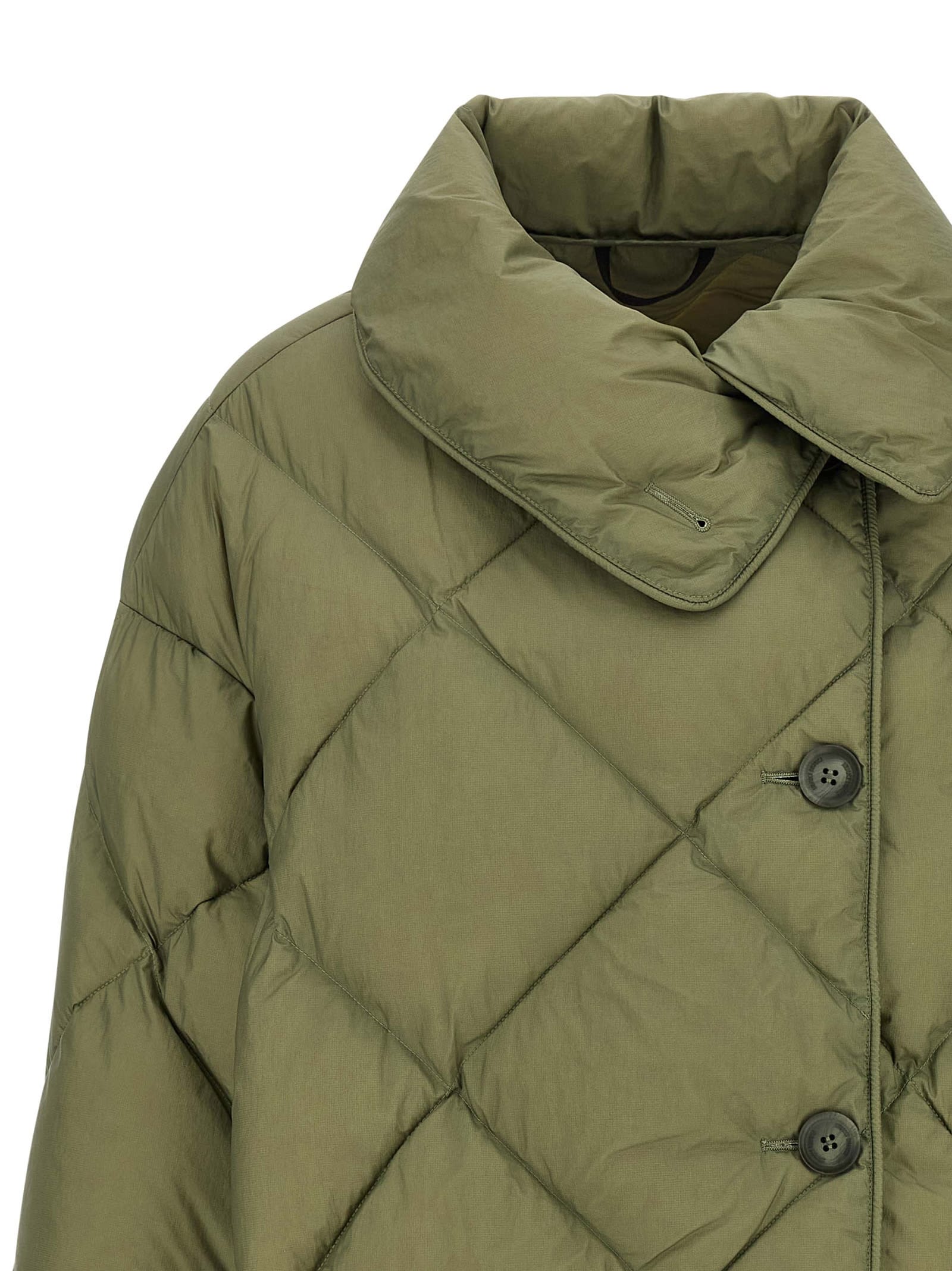 Ienki Ienki Quilted High-neck Jacket In Green