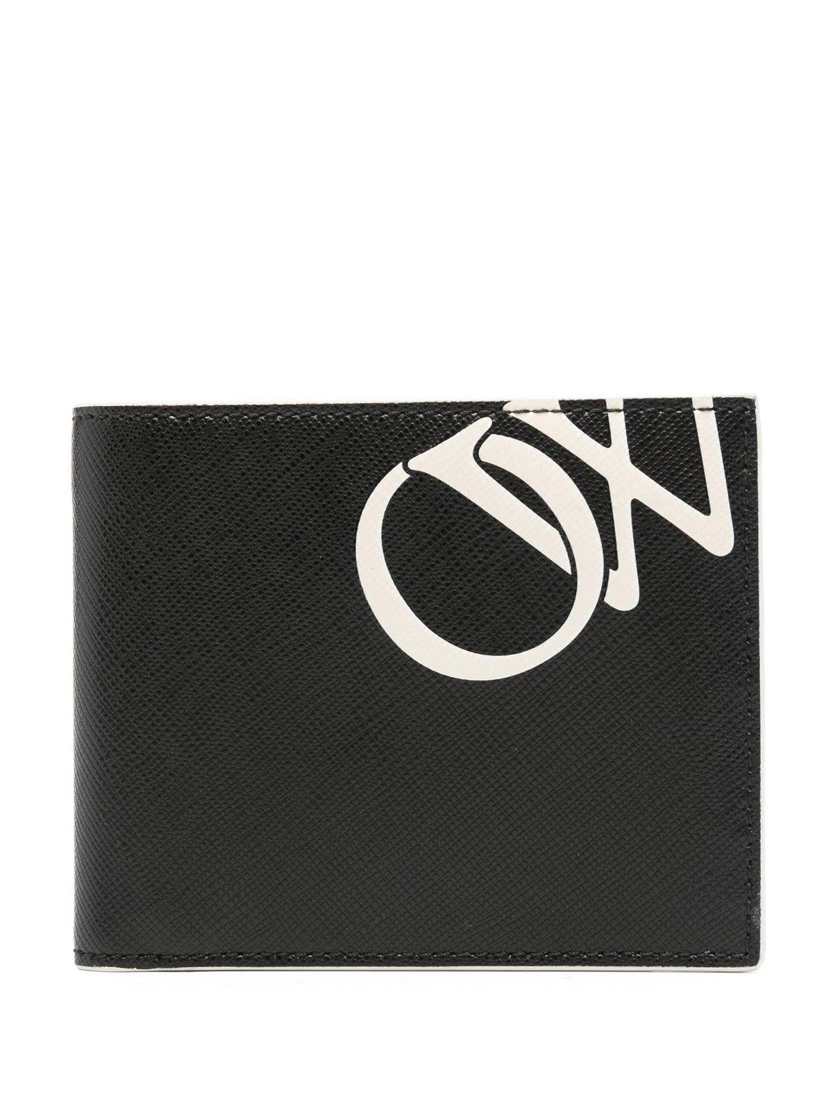 Shop Off-white Off White Ow Printed Bifold Wallet In Black/white