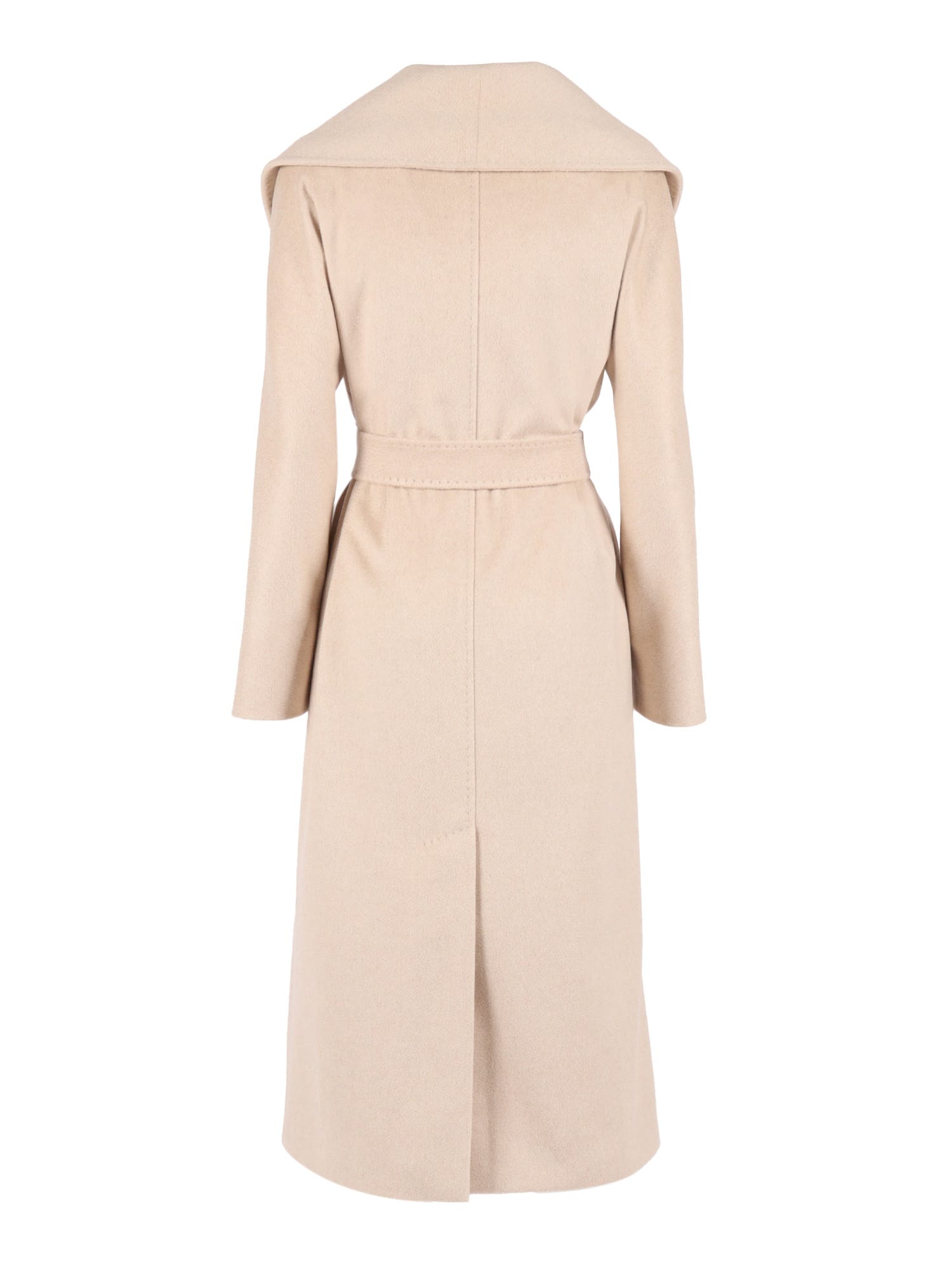 Max Mara Studio Belted Coat In Neutral