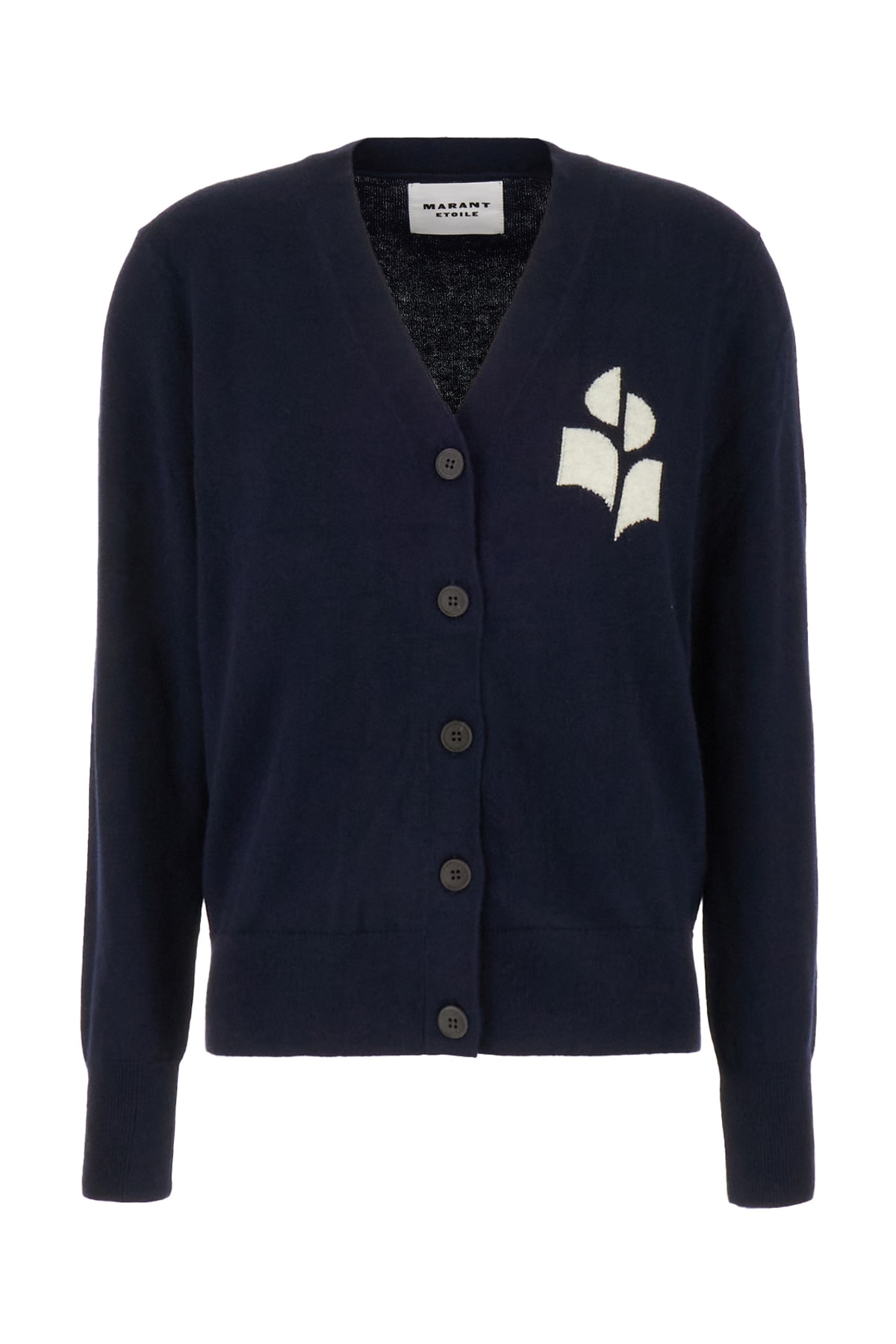 Marant Etoile Midnight Blue Cotton Blend Cardigan In 30mi