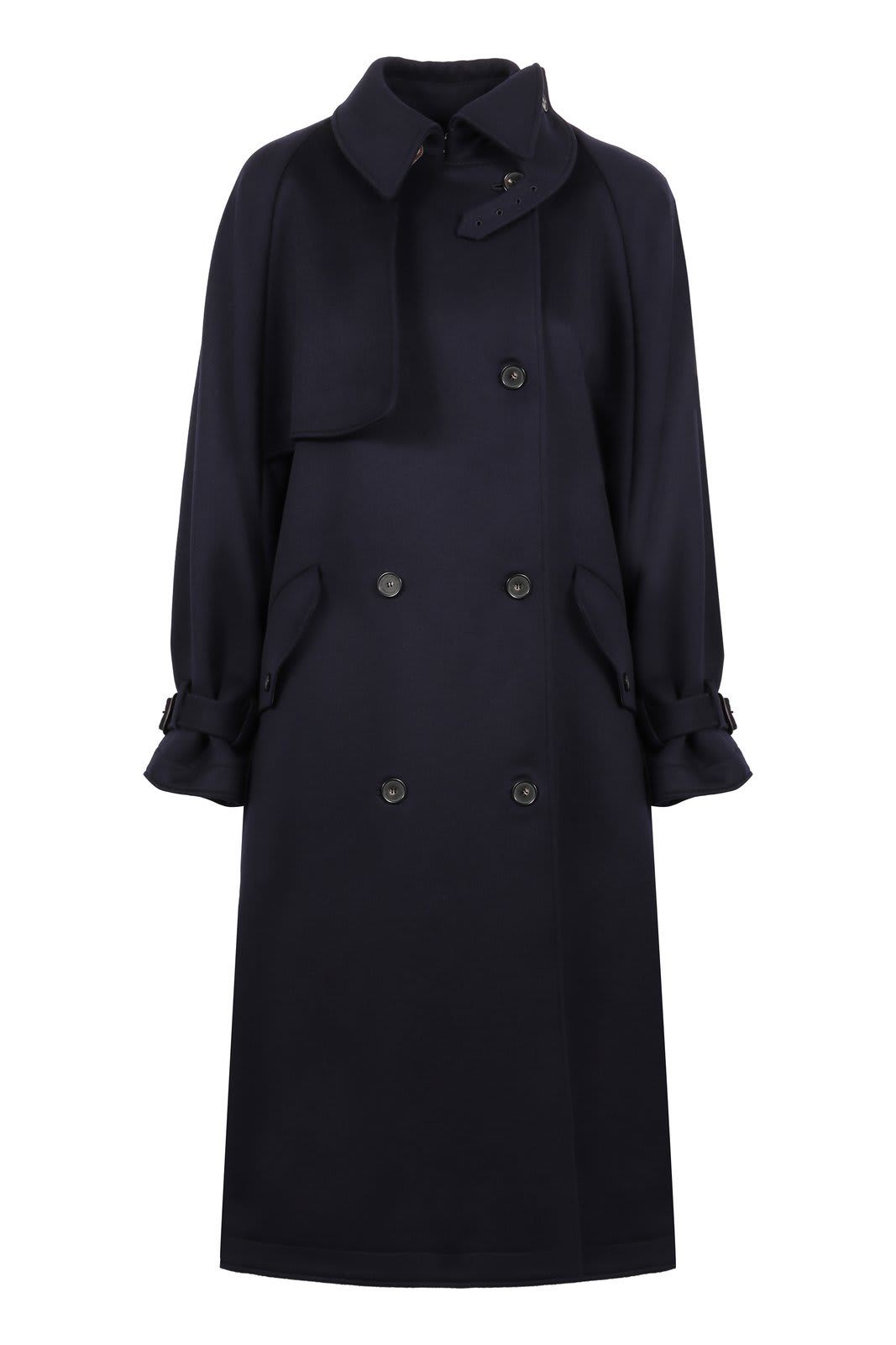 Shop Stella Mccartney Double-breasted Trench Coat In Nero