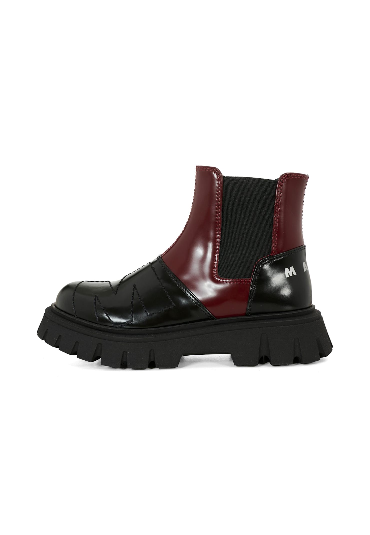 Marni Black Ankle Boots For Kids With Logo In Black