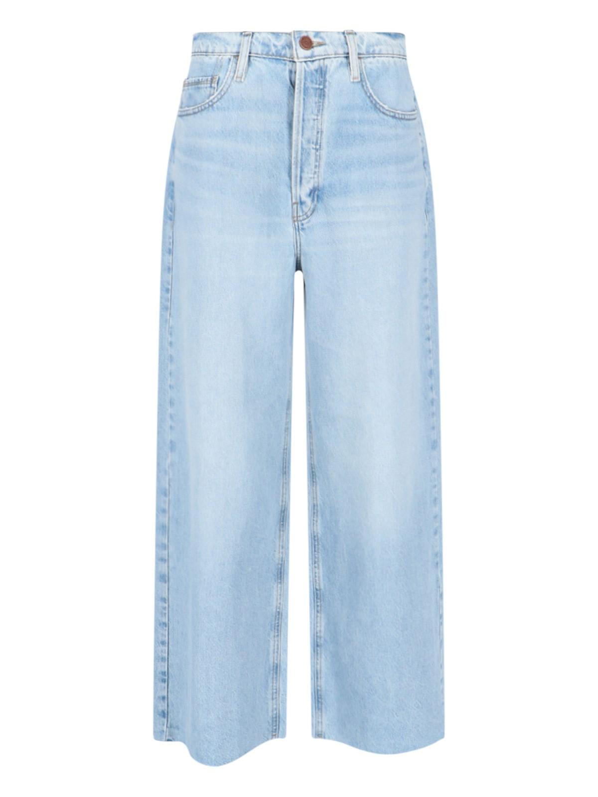 Shop Frame Le Low Baggy Jeans In Fizz Indigo