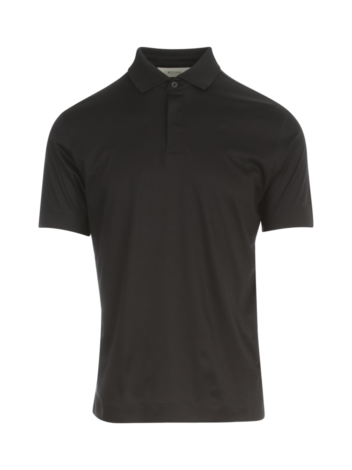 Z ZEGNA COTTON INTERLOCK POLO,VW348.ZZ670 K09 BLACK