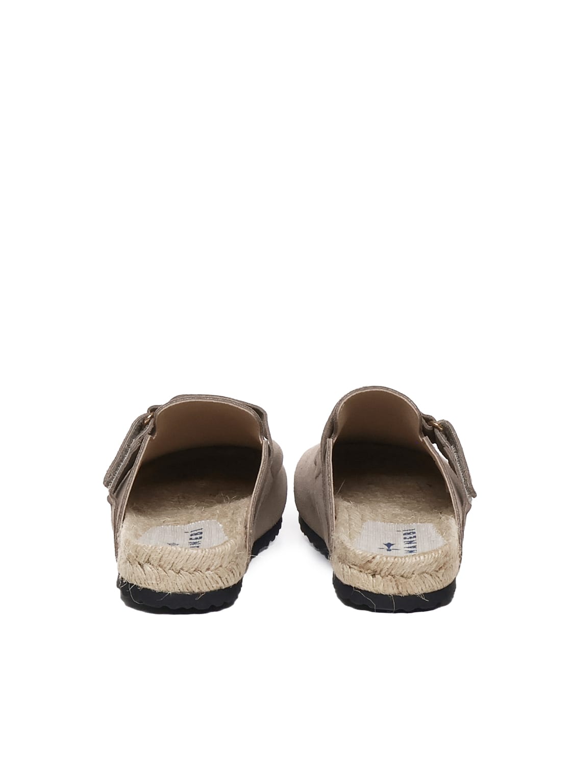 Manebi Suede Round-toe Mules In Coco Brown