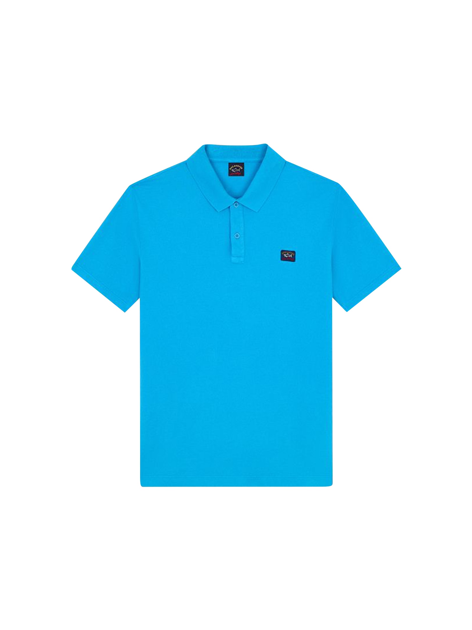 Paul&amp;shark Garment Dyed Pique Cotton Polo In Azzurro