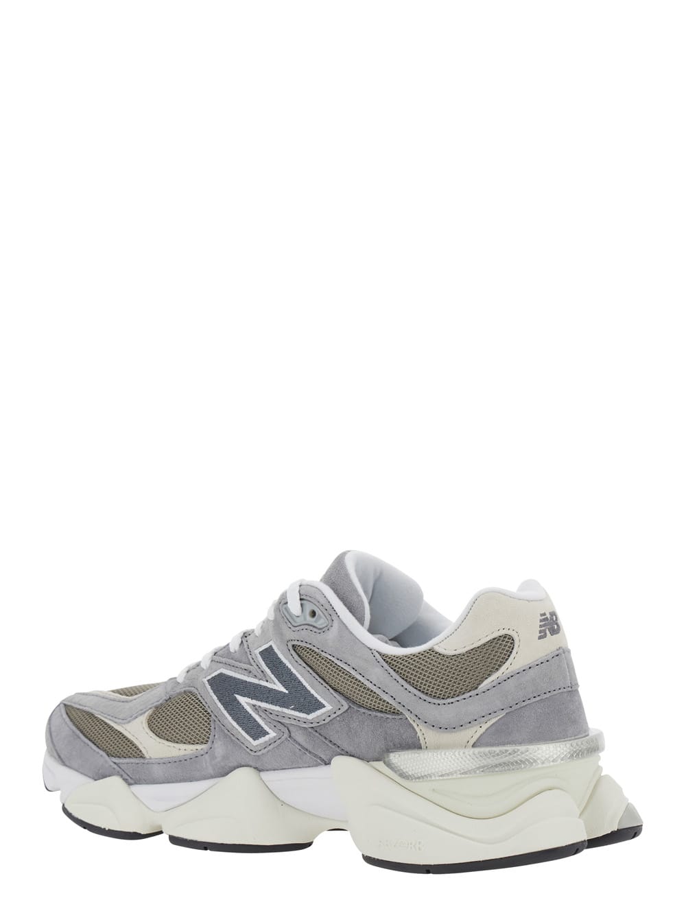 New Balance 9060 Grey Sneaker With Side Logo And Chunky Sole In Suede Unisex In Gray