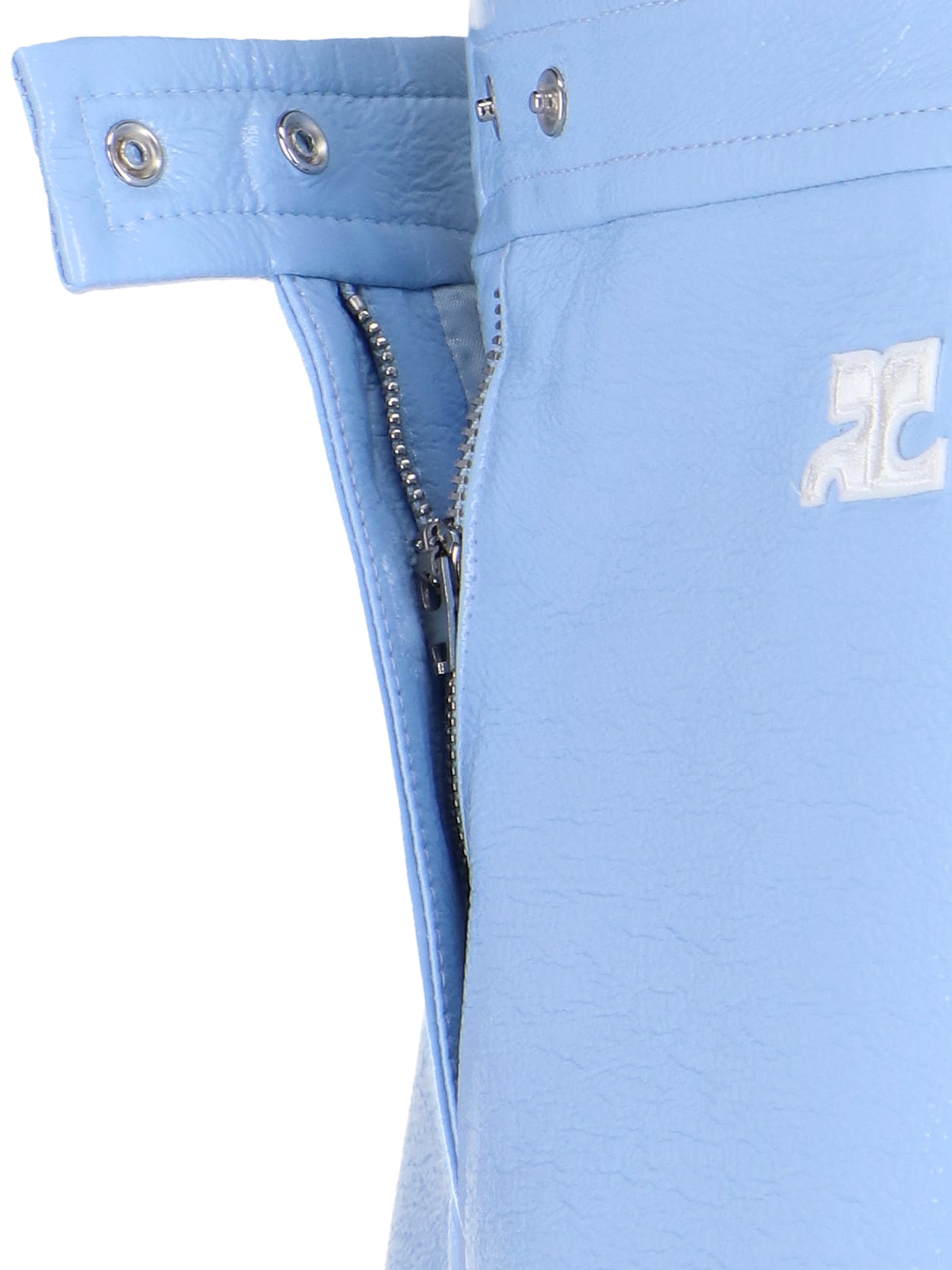 Shop Courrèges Reedition Miniskirt In Light Blue