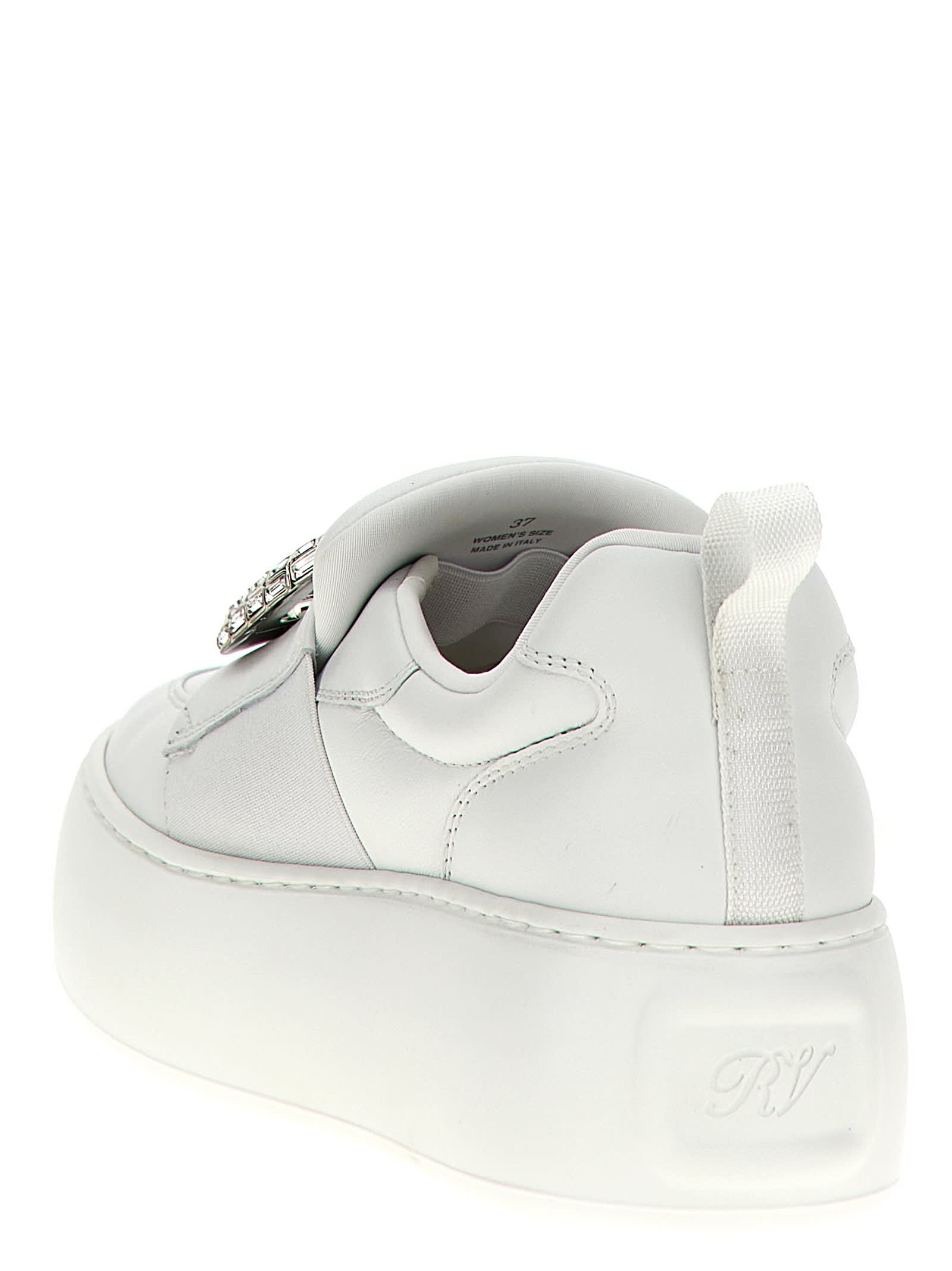 Roger Vivier Viv Up Sneakers In White