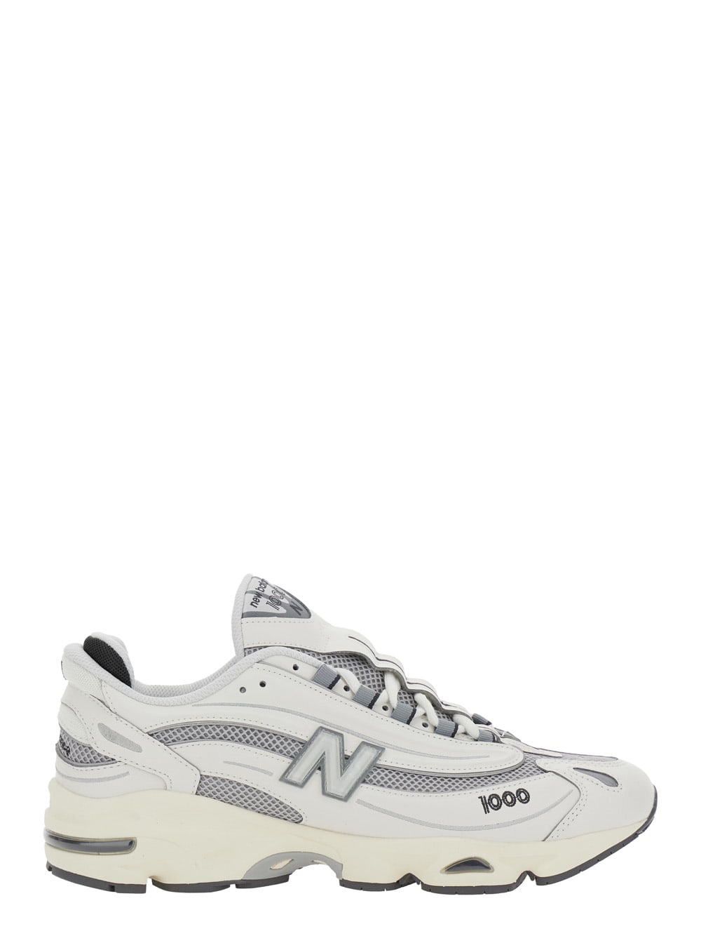 Grey Low Top Sneakers With Logo Patch On Side And Tongue And Perforated Panels In Tech Fabric Unisex