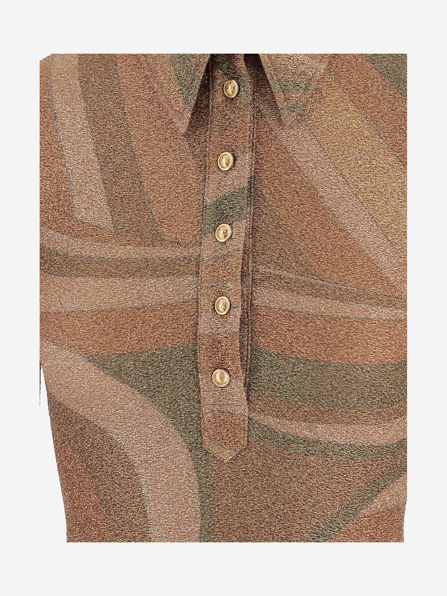 Pucci Buttoned Top In Brown