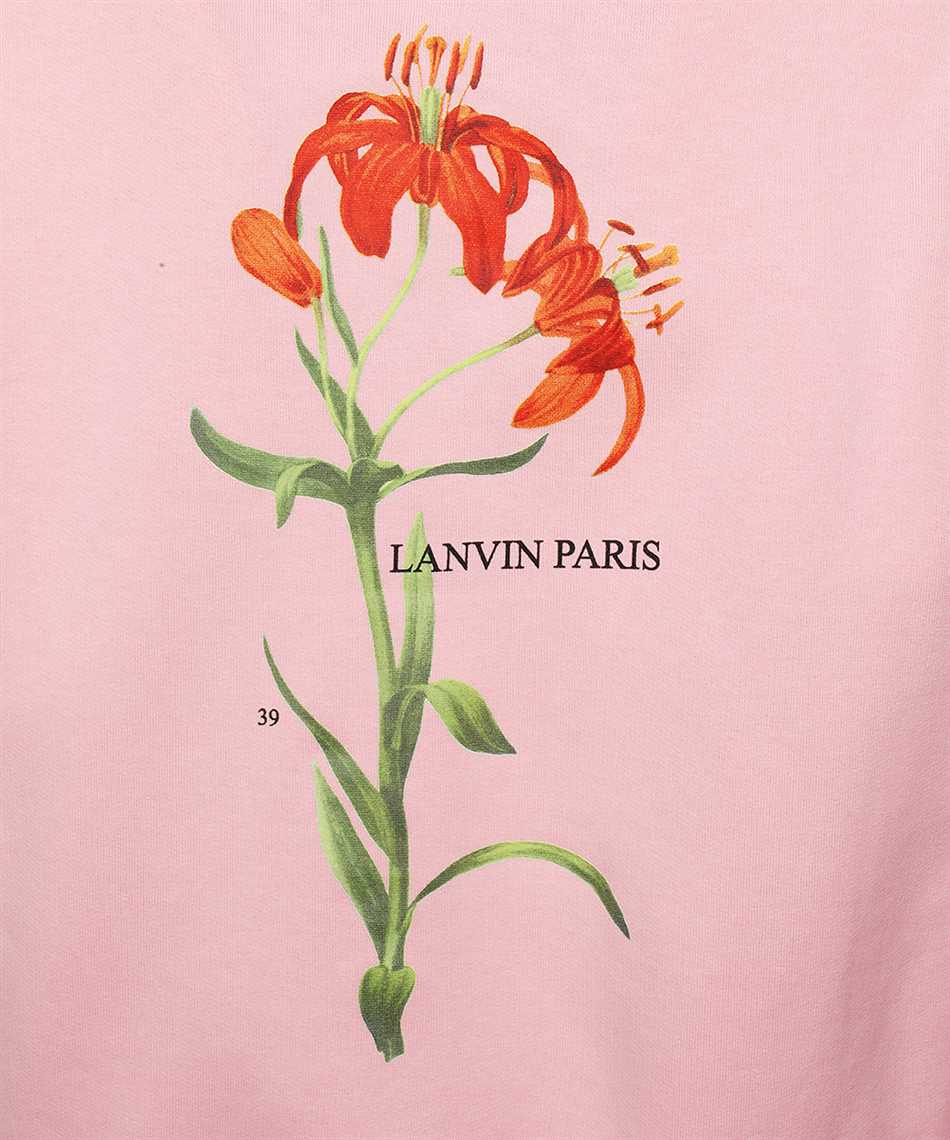 Lanvin Print Embroidery Hoodie In Pink