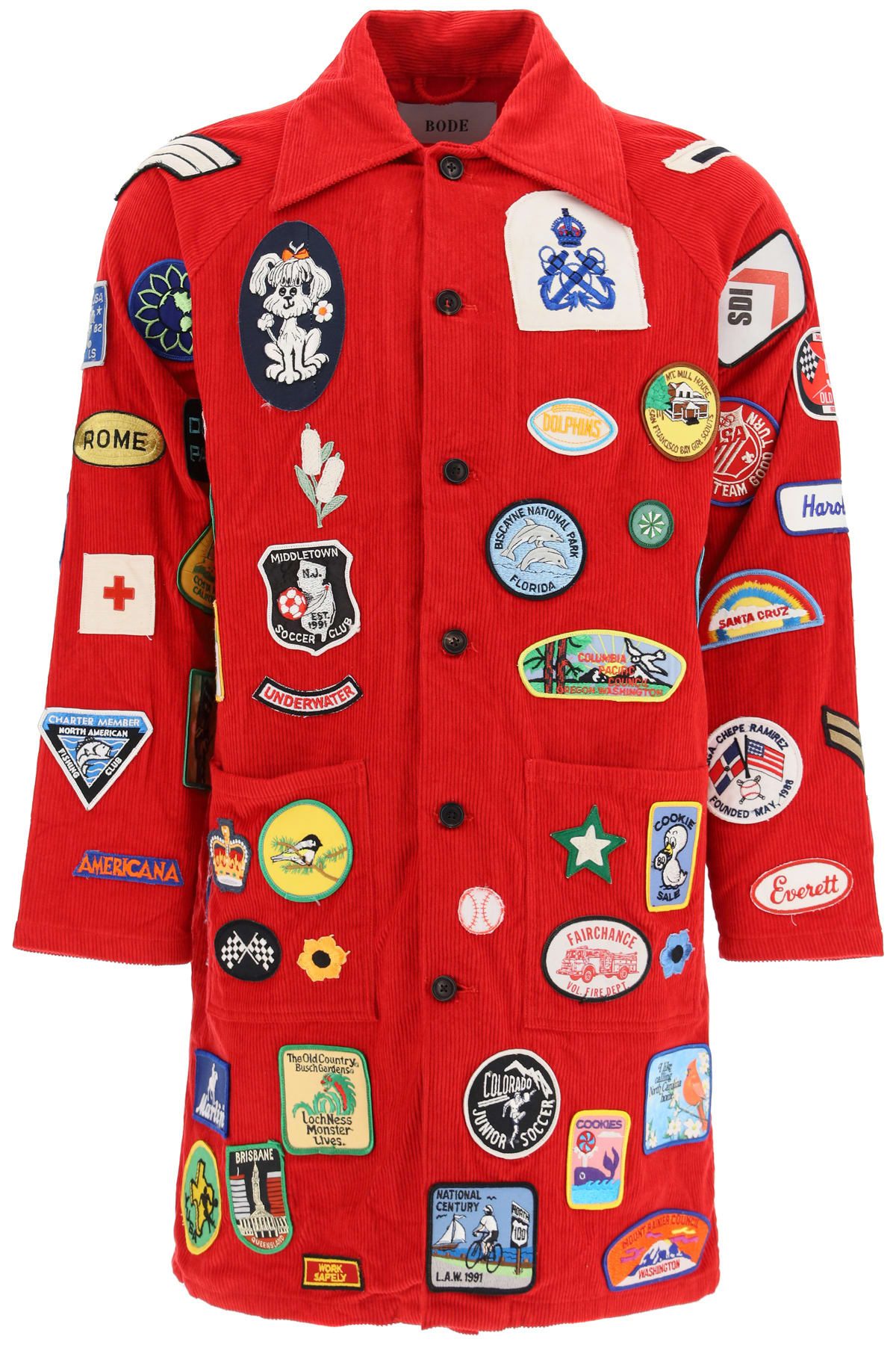 Multi Patch Jacket Red