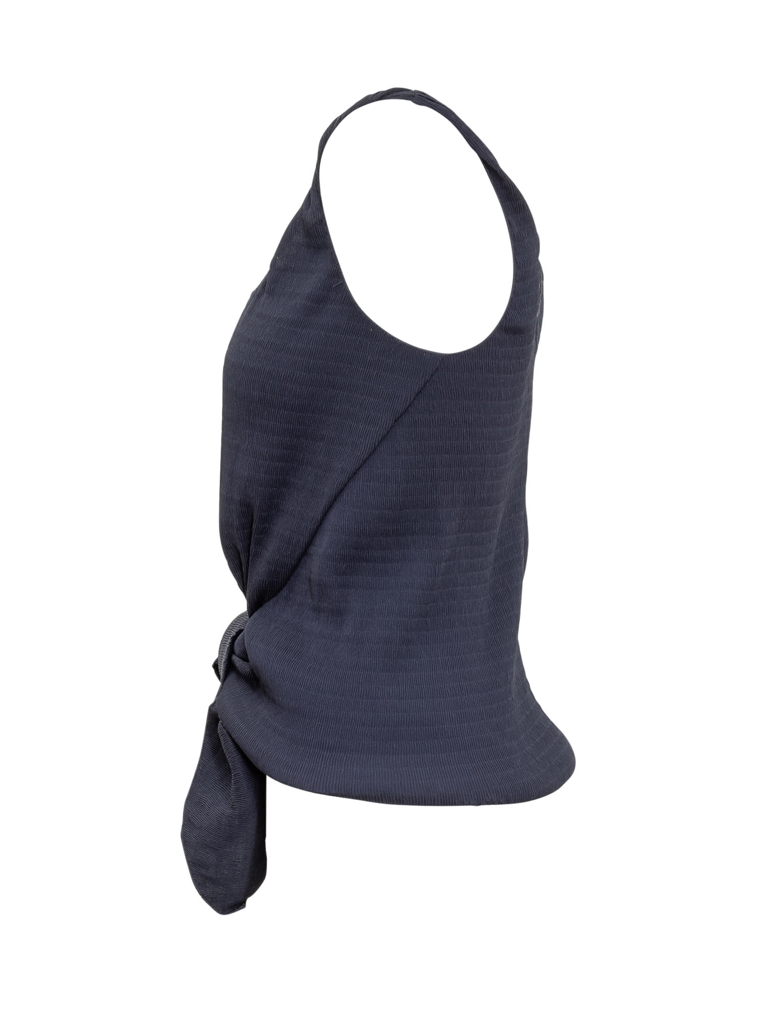 Shop Jw Anderson Top With Straps And Knotted Detail In Navy