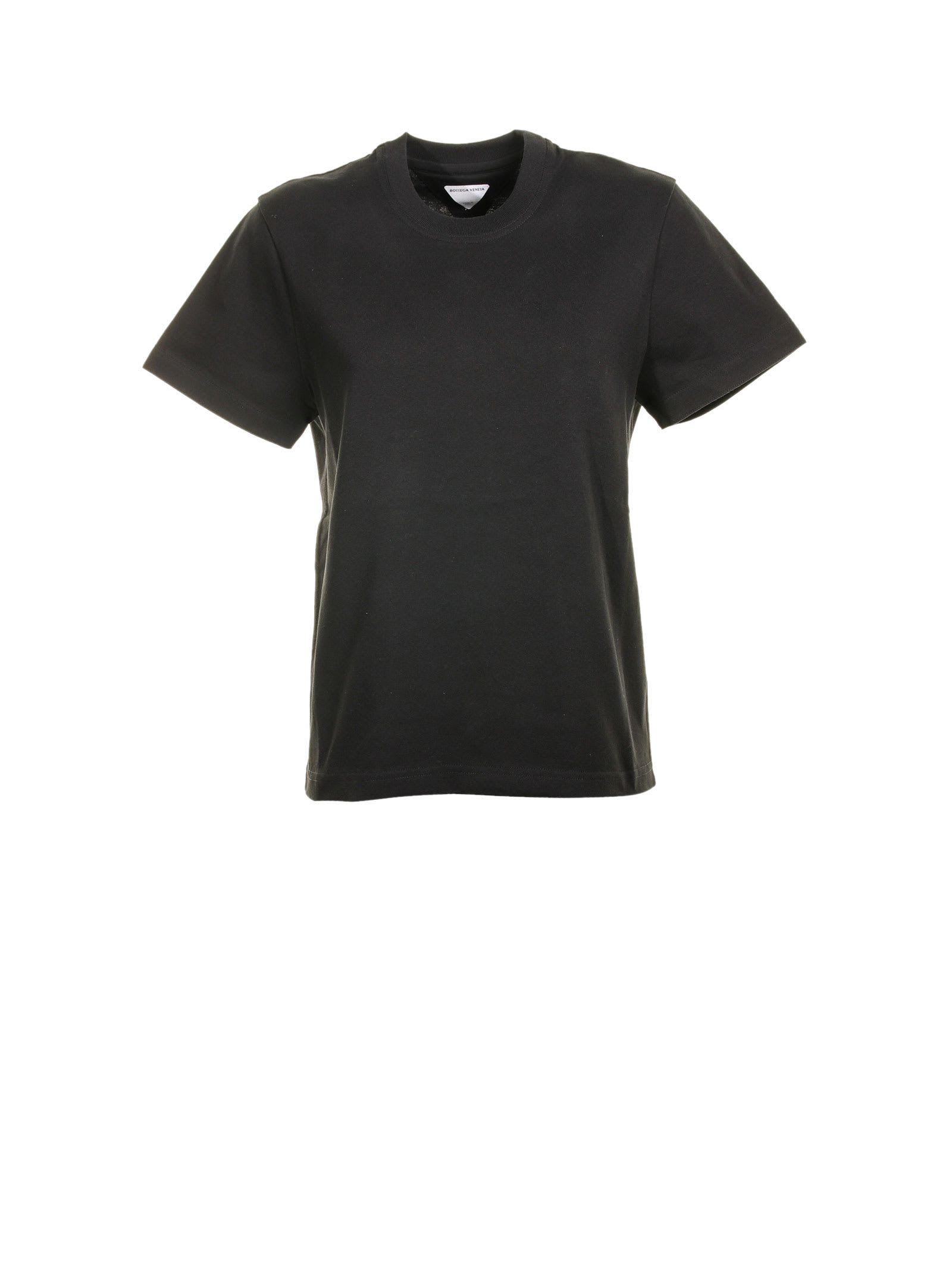 Bottega Veneta Black Crew-neck T-shirt In Cotton