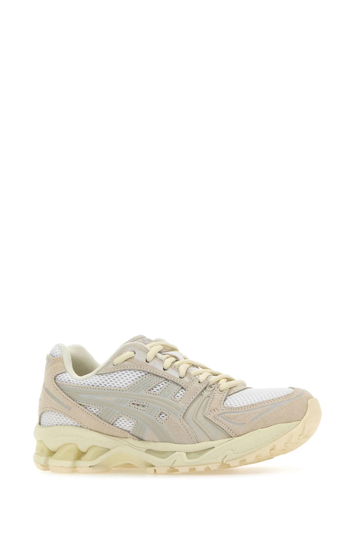 Shop Asics Two-tone Mesh And Suede Gel-kayano 14 Sneakers In White