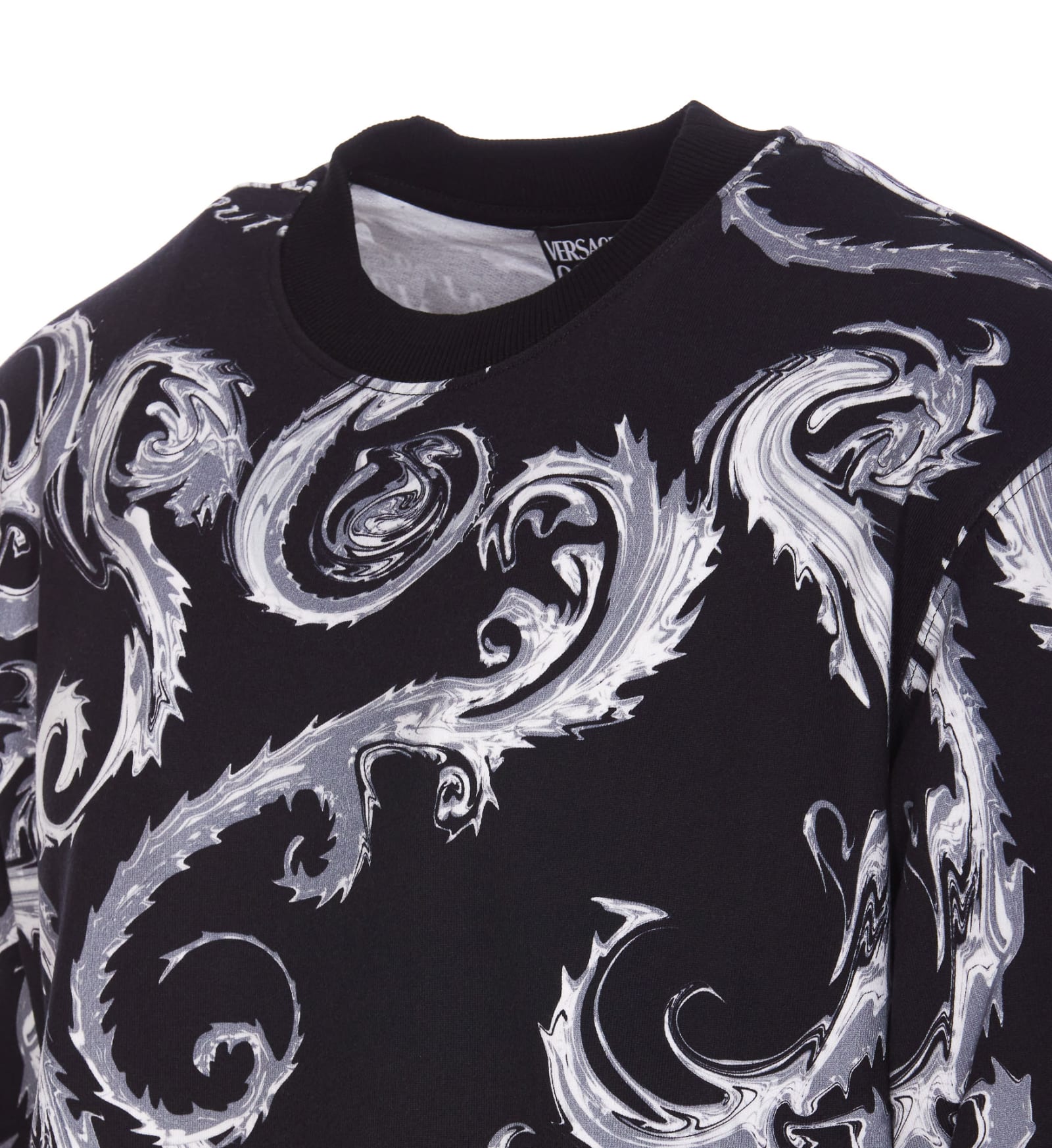 Shop Versace Jeans Couture Chromo Couture Sweatshirt In Black