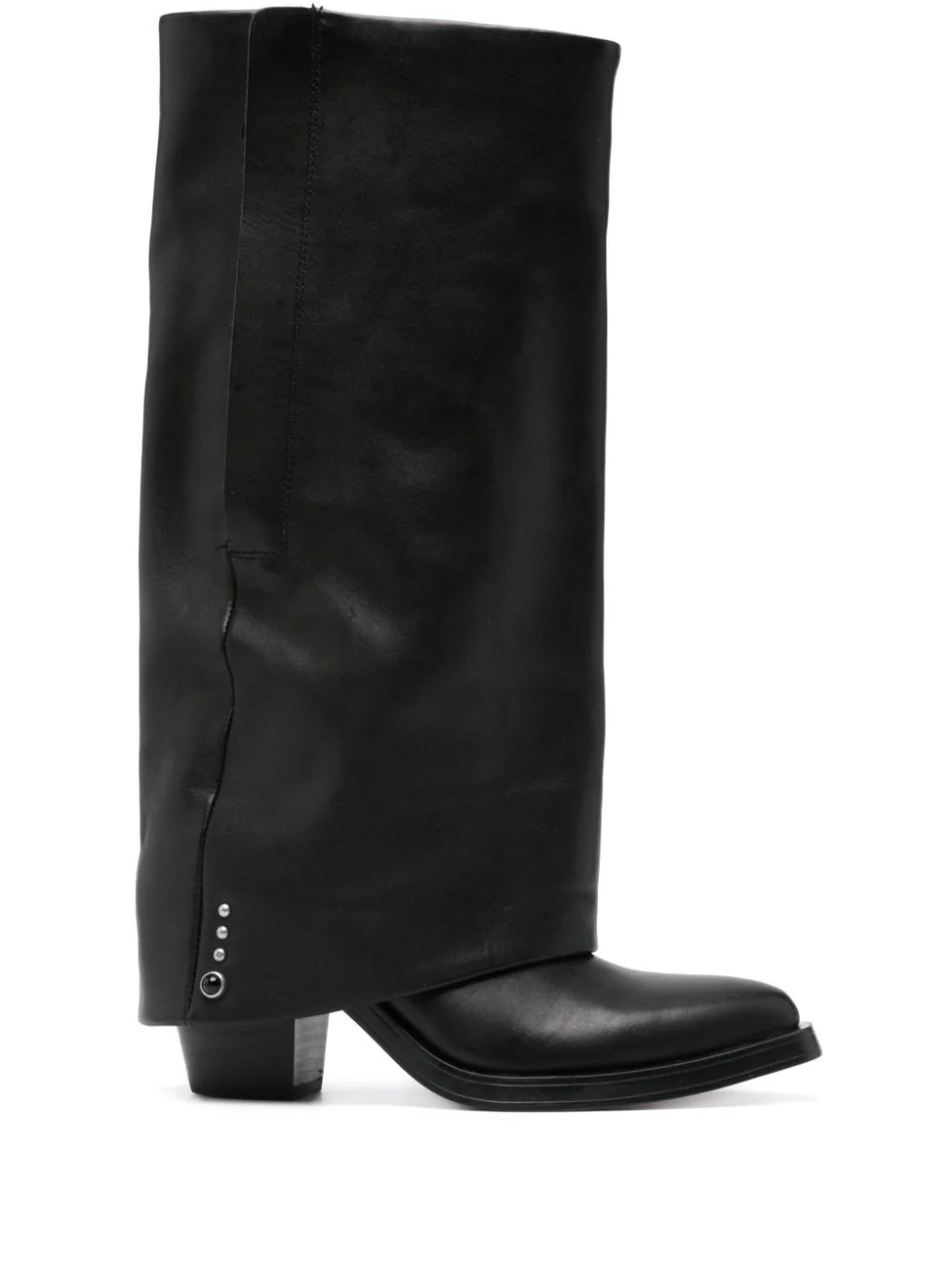 Shop Ash Black Calf Leather Jackson Boots