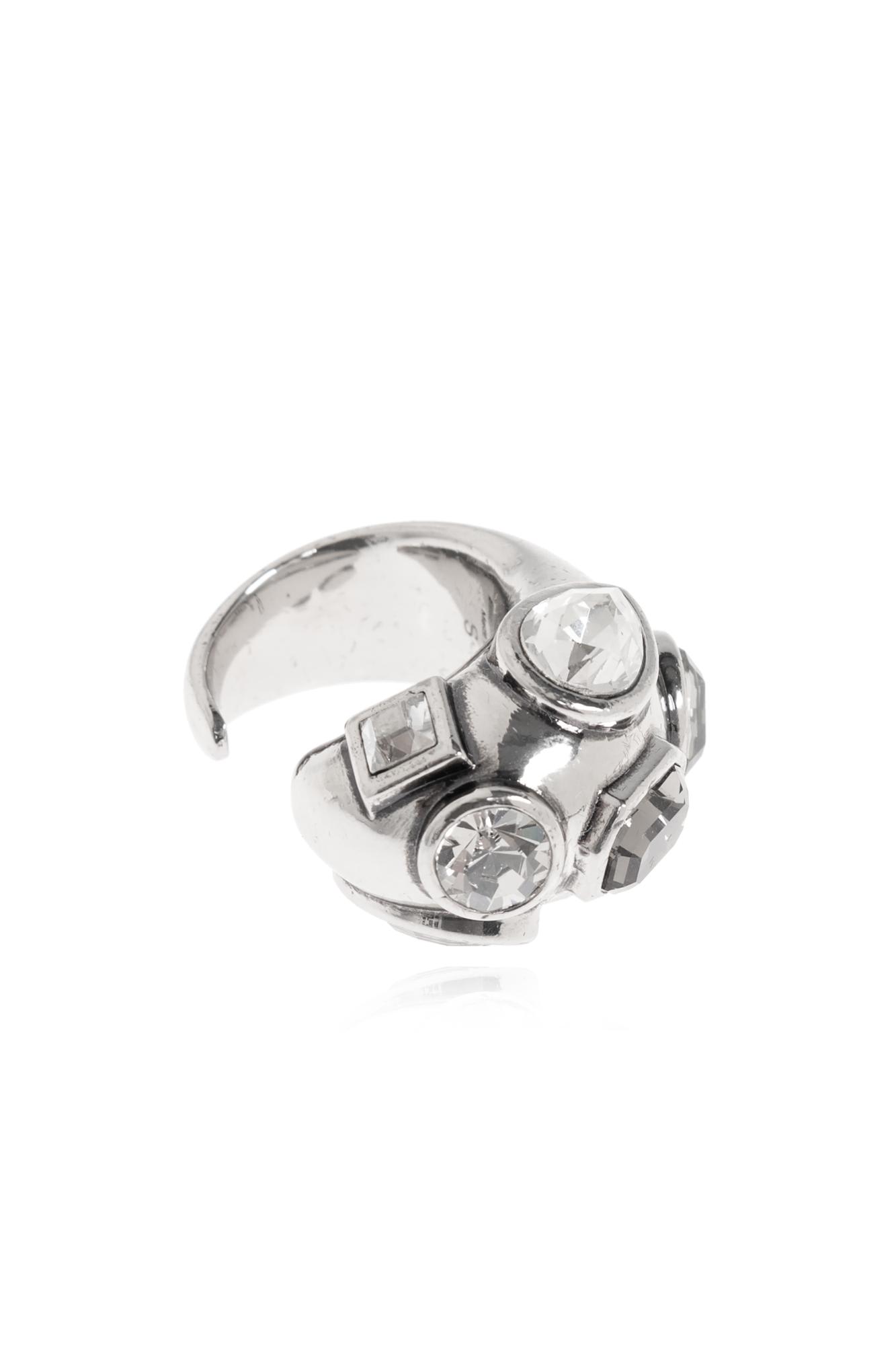 Etro Ring With Crystals In Silver