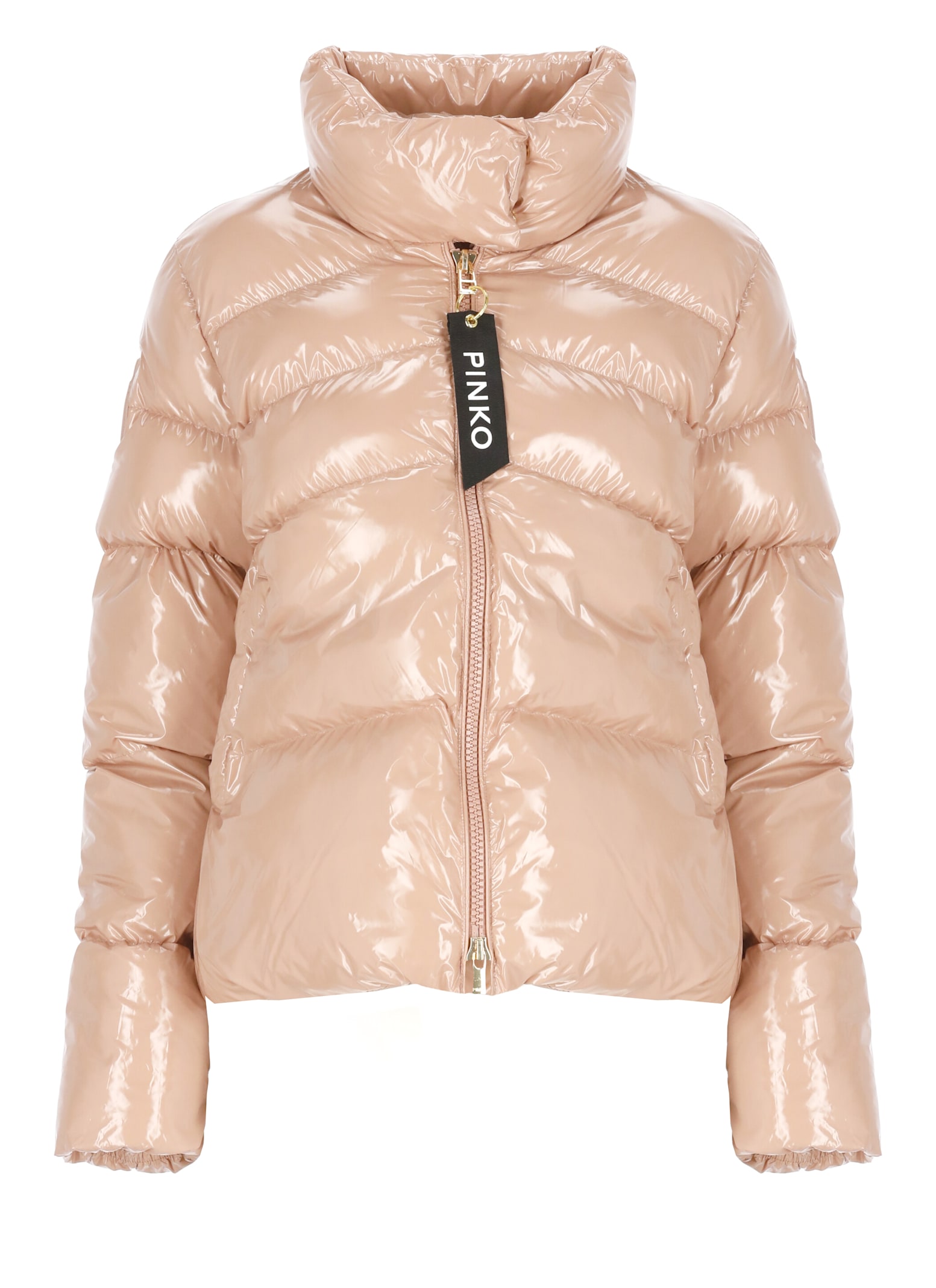 Shop Pinko Quilted Padded Jacket In Pink