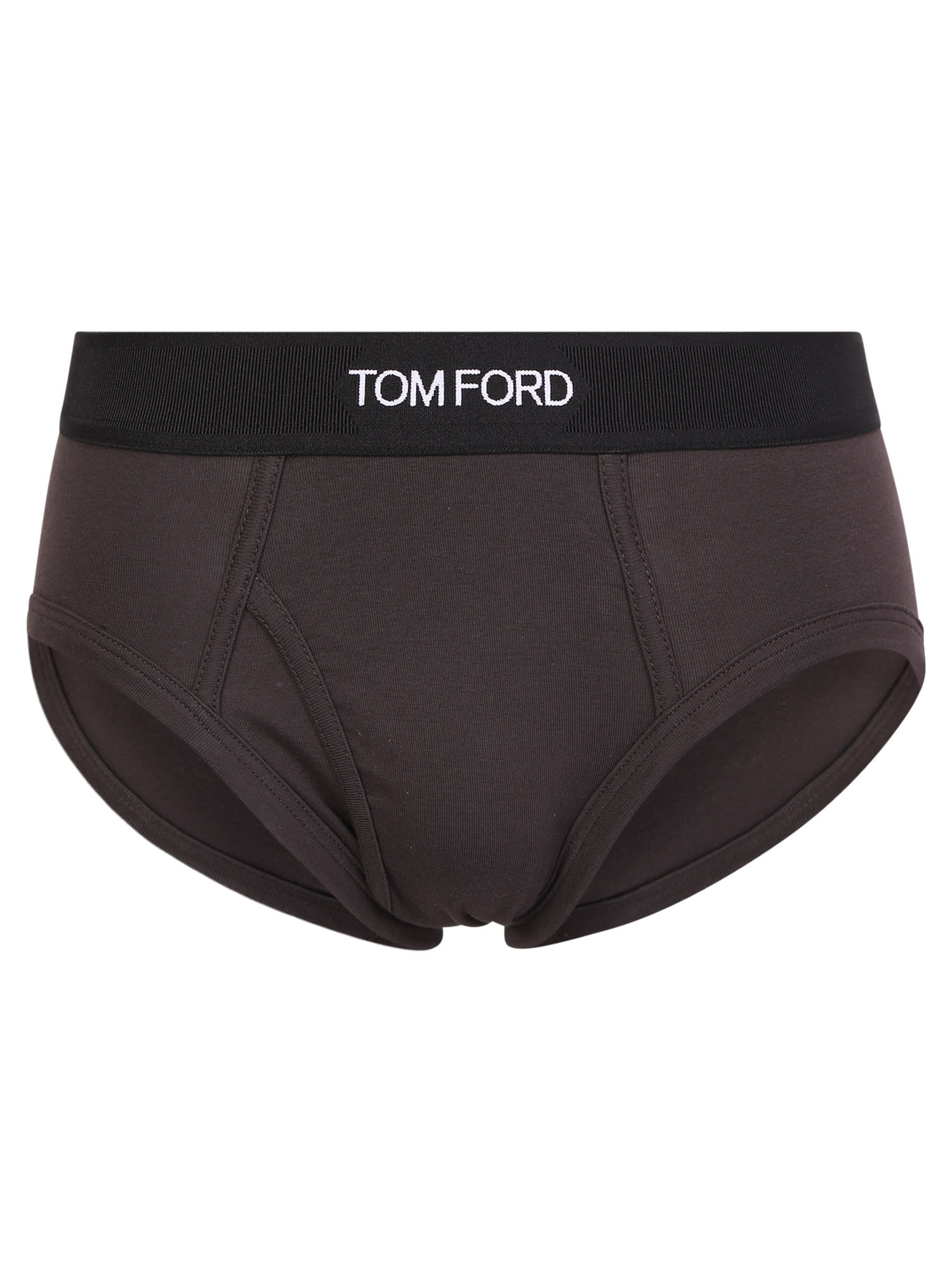 Tom Ford Briefs With Logo In Brown