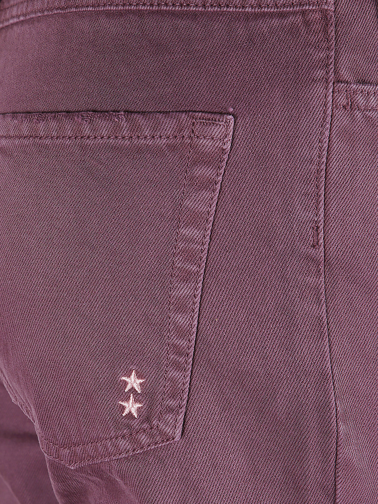 Icon Denim Star-detail Straight-leg Jeans In Burgundy