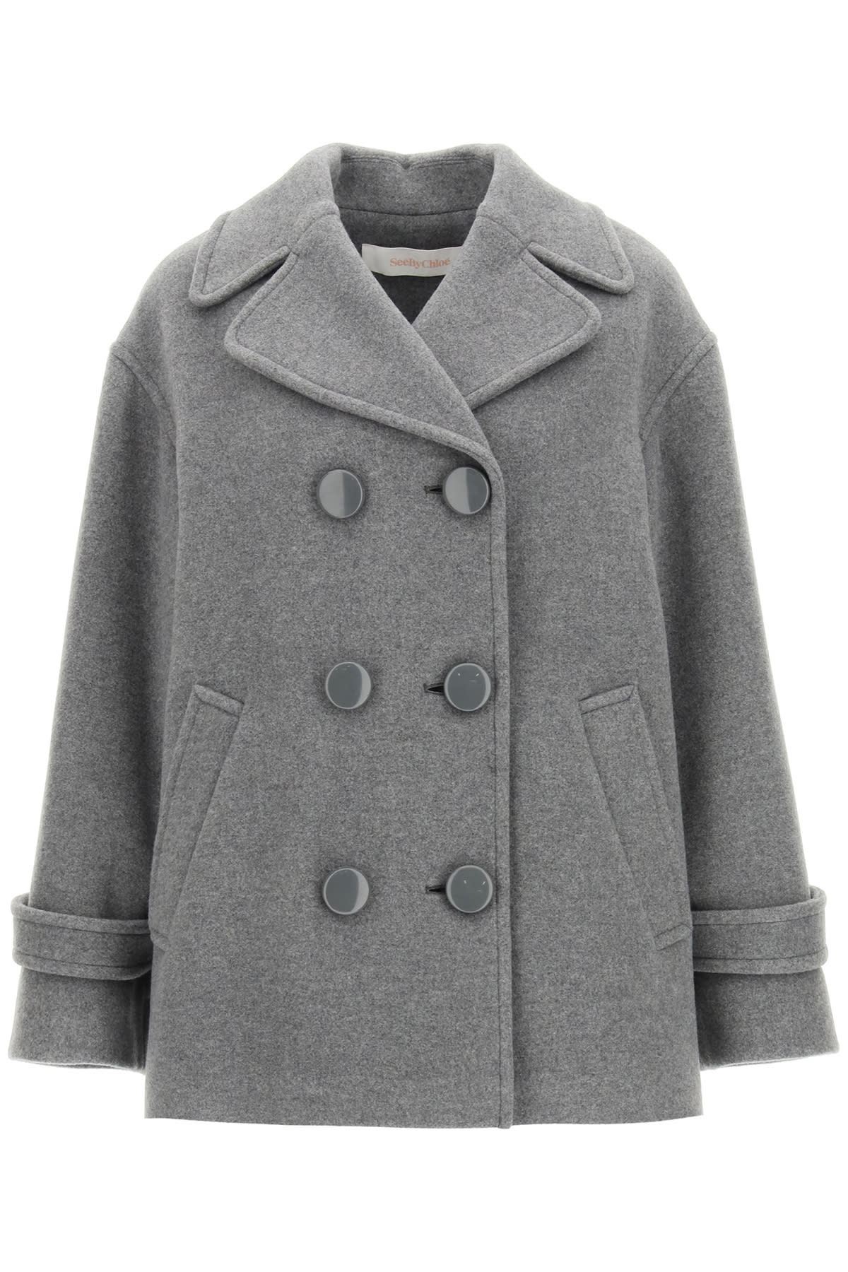 See by Chloé Double-breasted Wool Peacoat