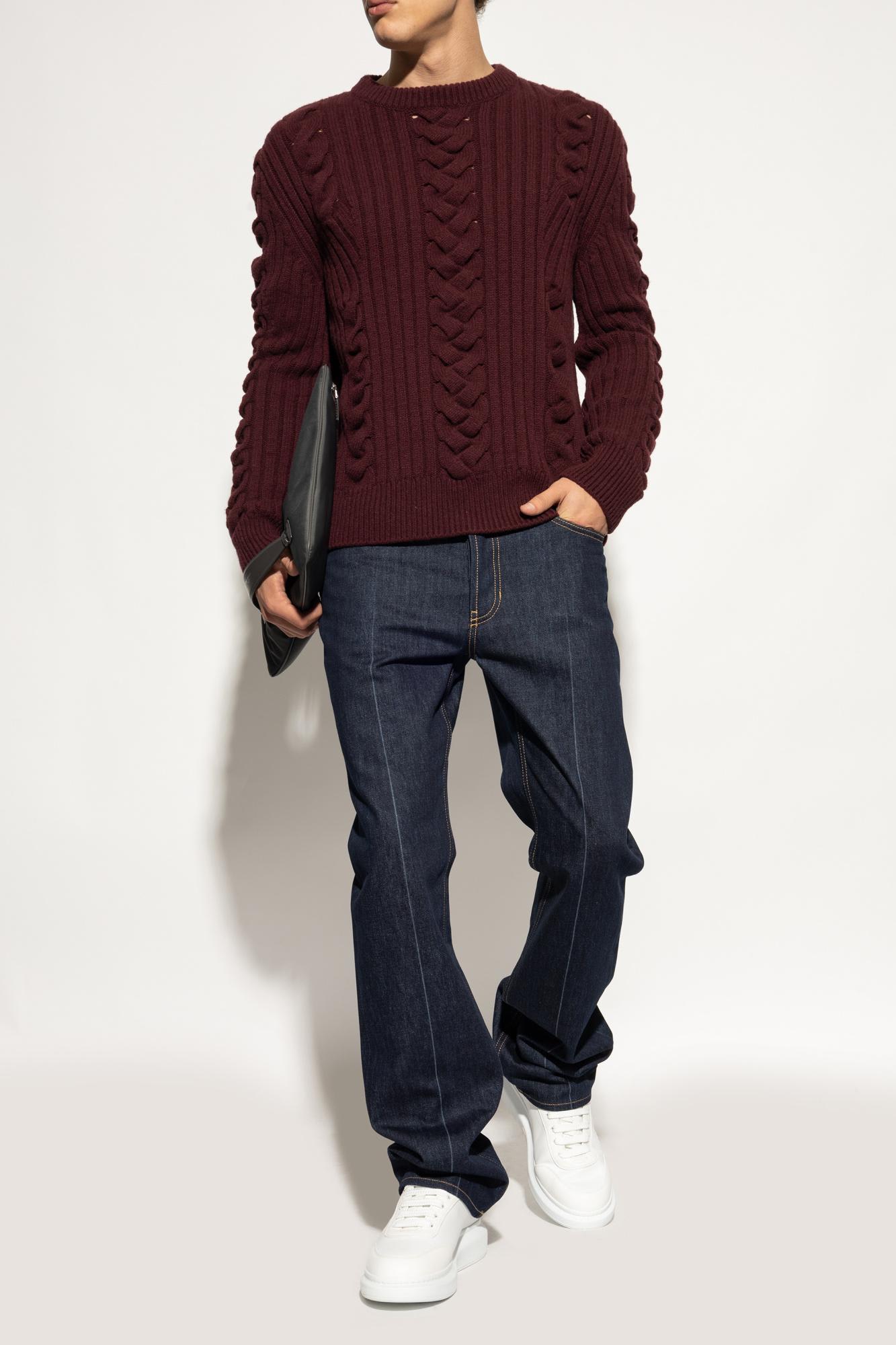 Alexander Mcqueen Oversized Leather Sneakers Rubber Sole In White