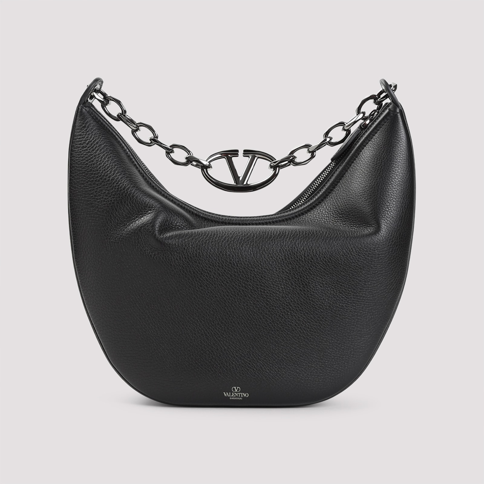 Shop Valentino Vlogo Moon Medium Hobo Bag In No Nero