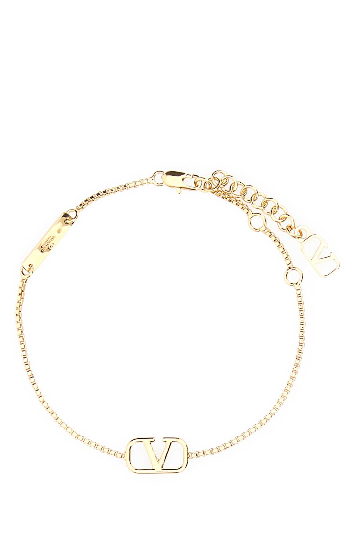 Gold Metal Vlogo Signature Bracelet