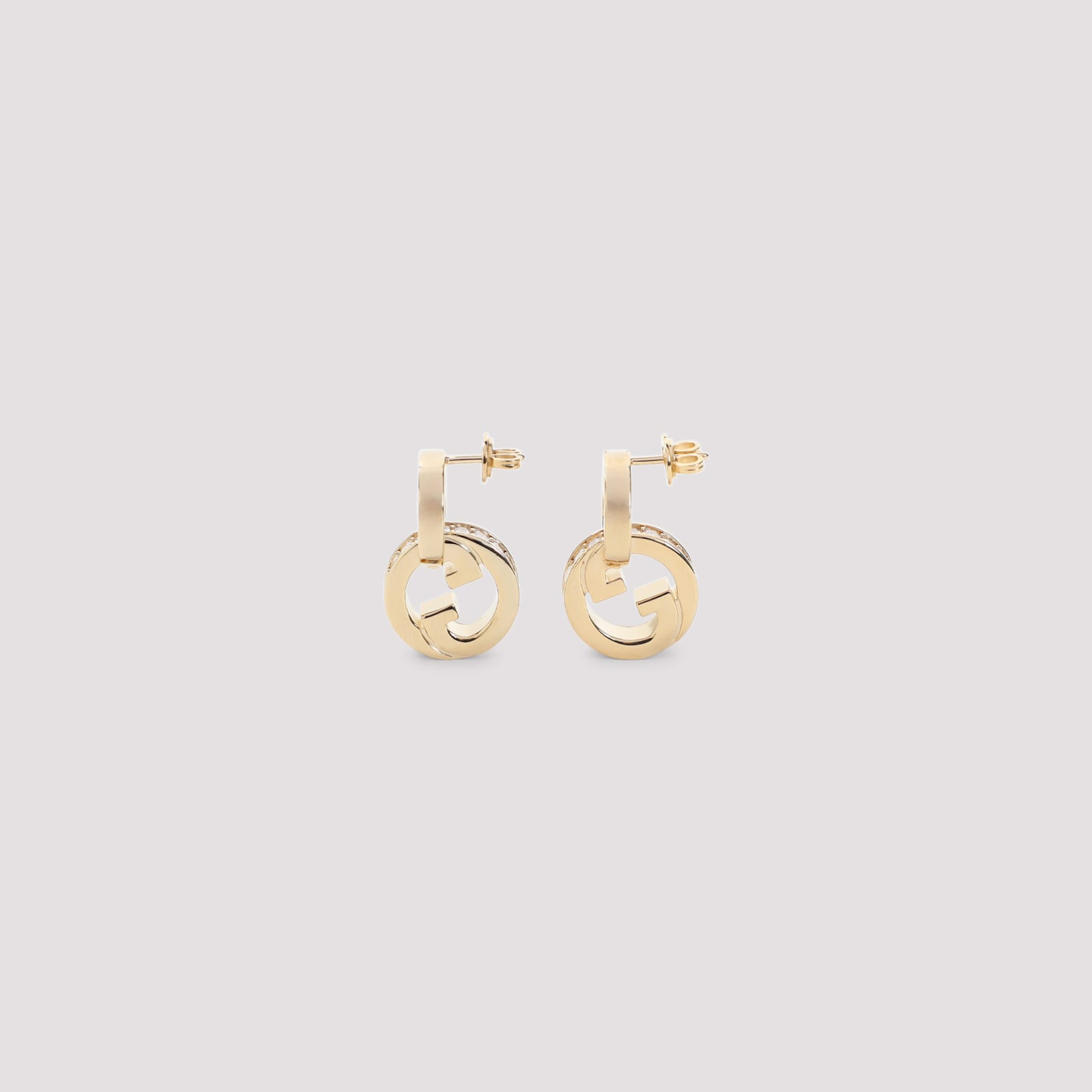 Gucci Blondie Intertwined Crystal Earrings In Gold