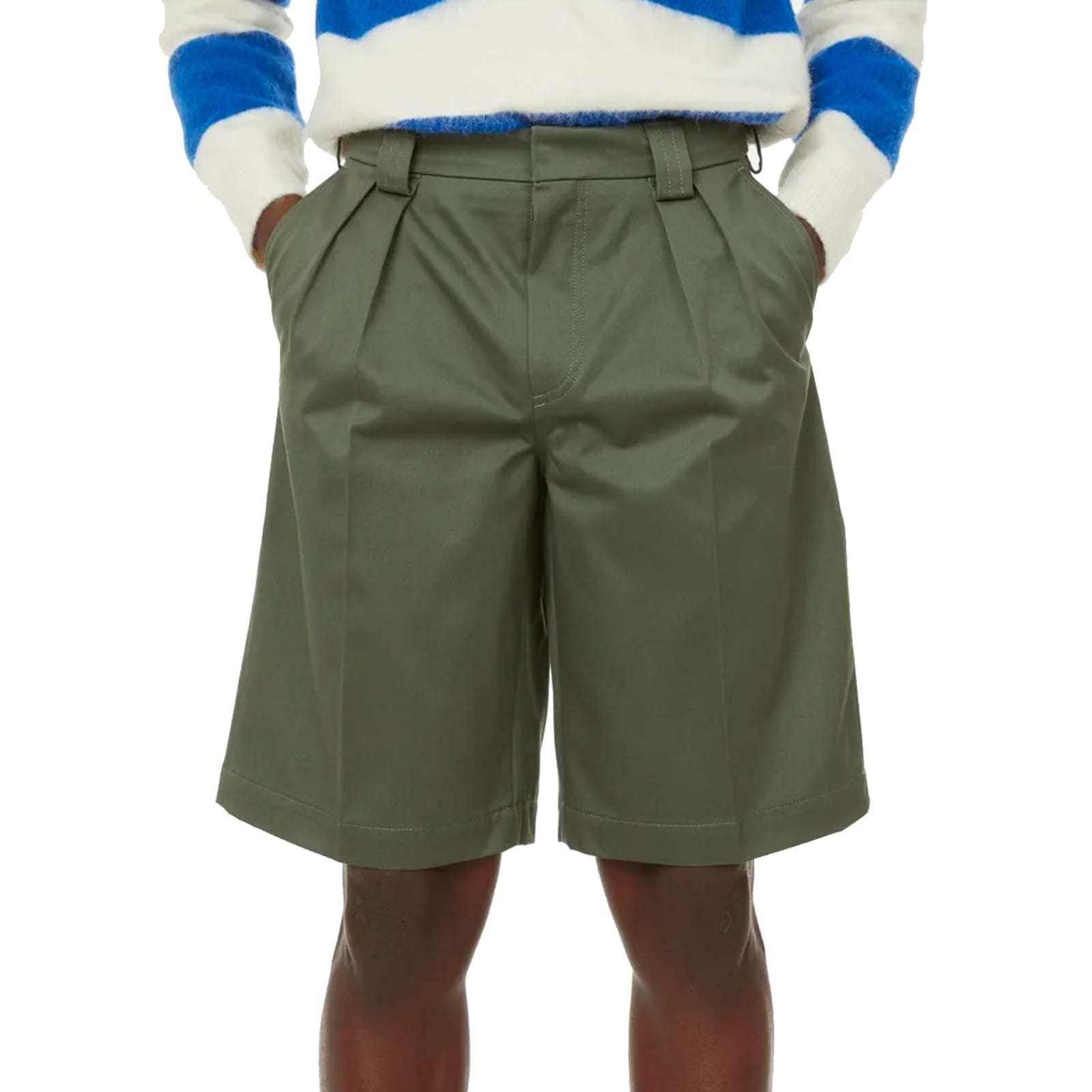 Shop Jacquemus Cotton Shorts In Green