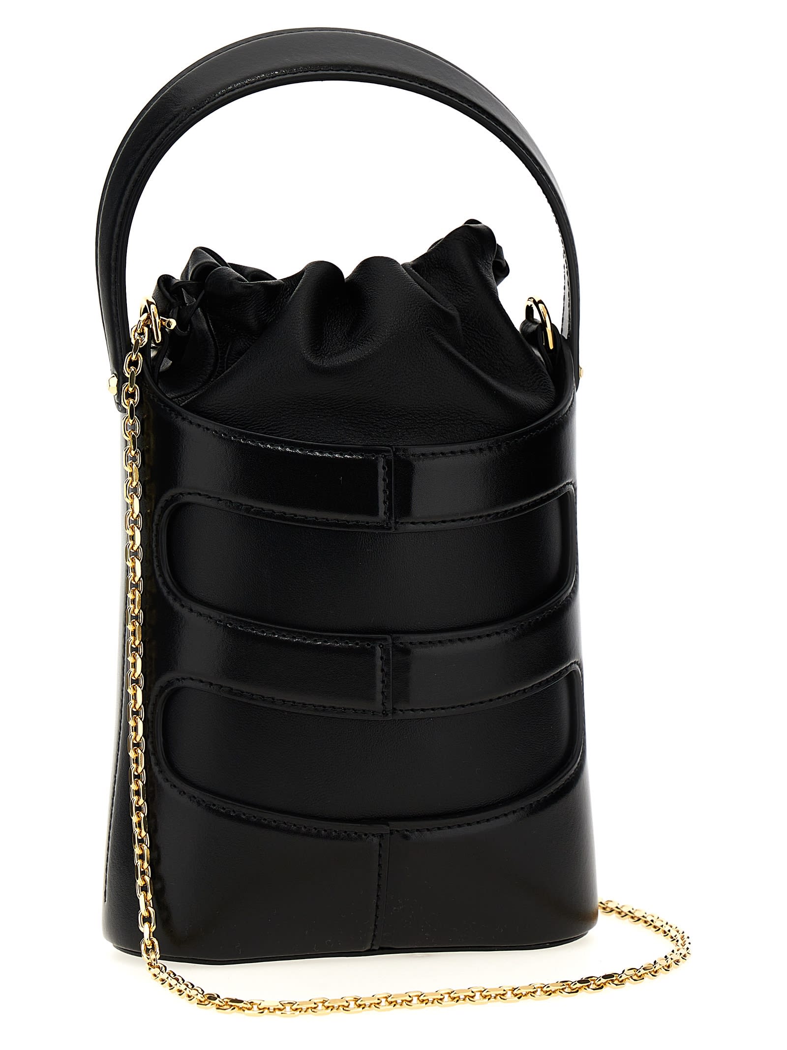 Shop Alexander Mcqueen The Rise Mini Bucket Bag In Black